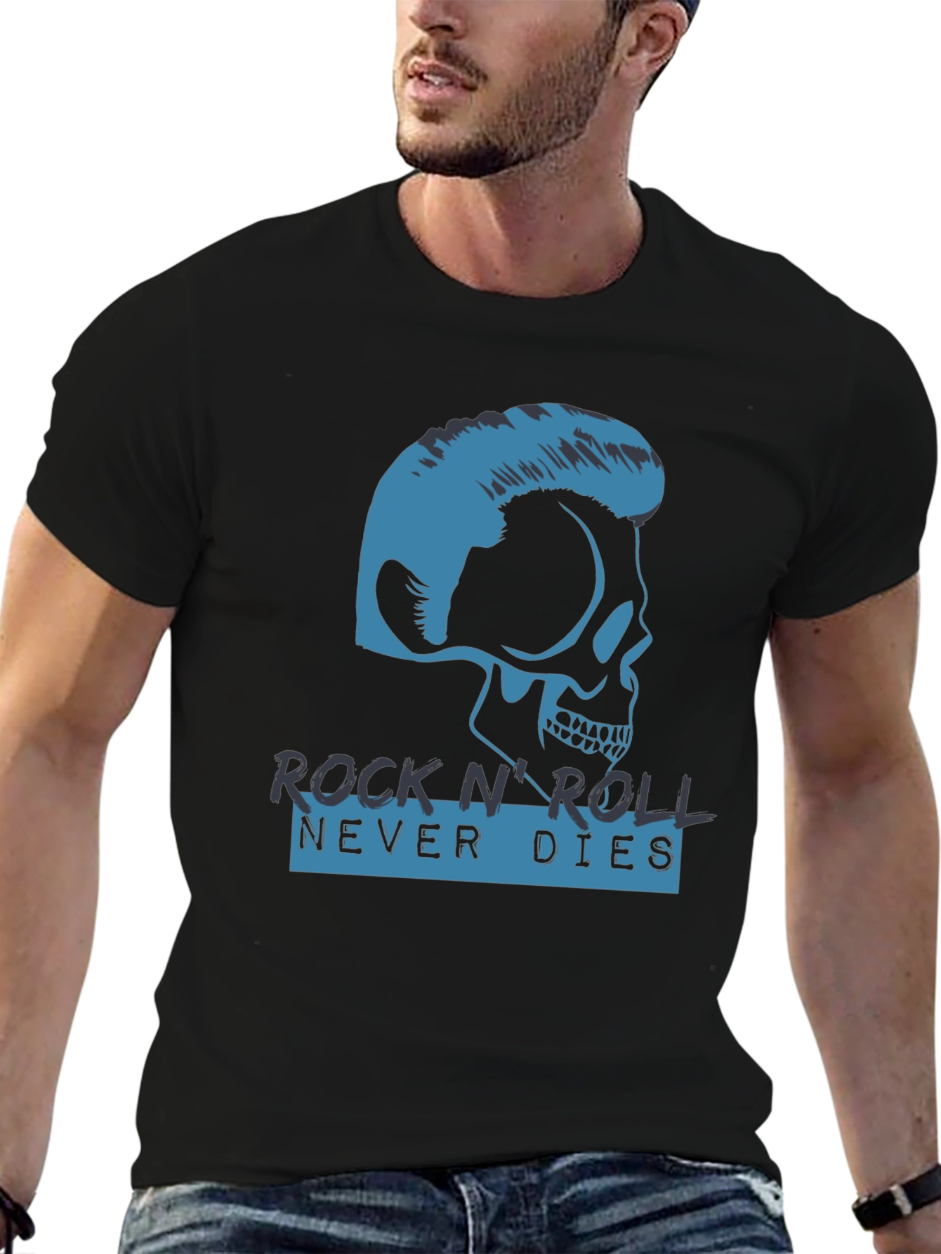 Rock N Roll Skull Graphic Tee