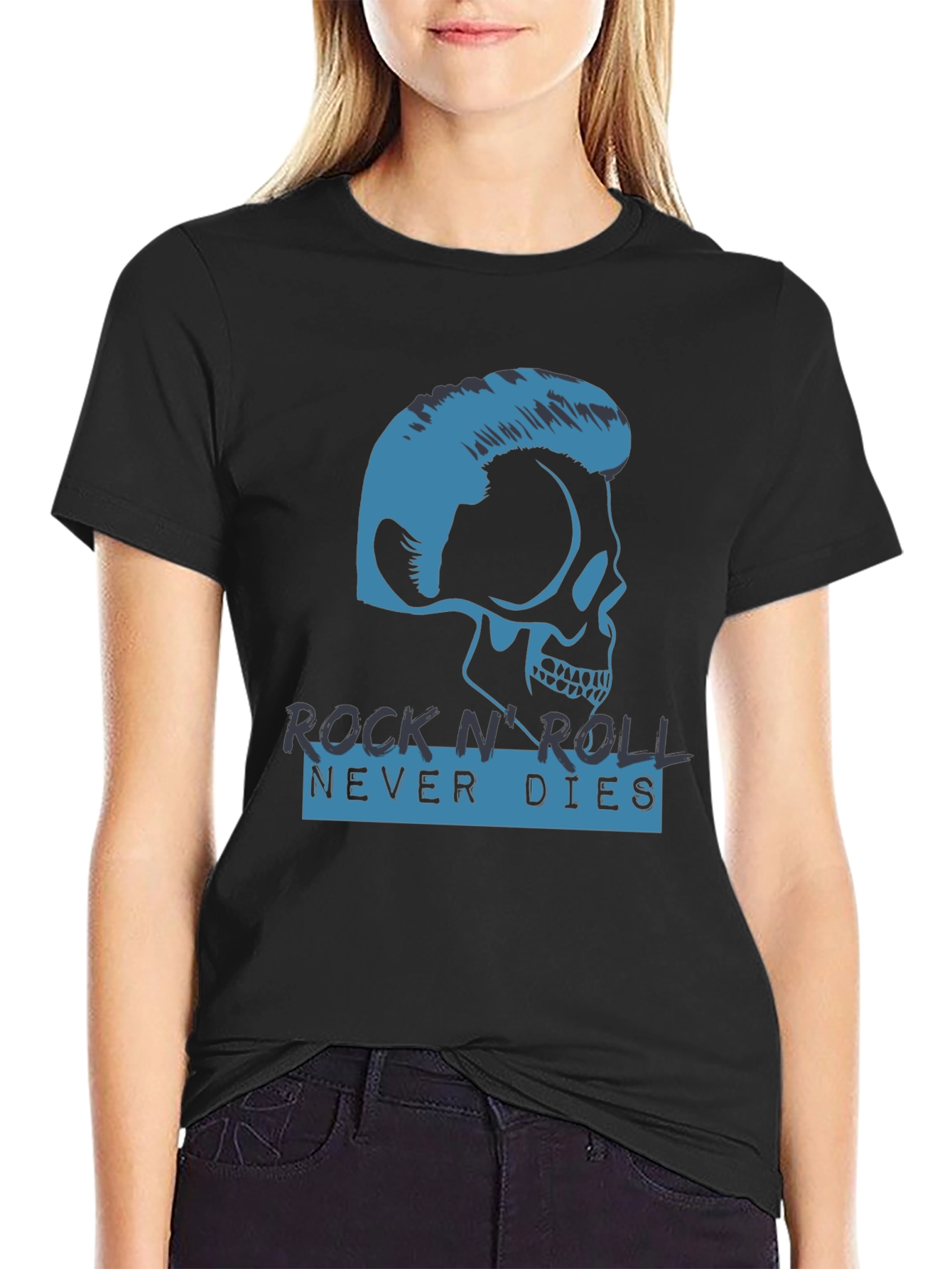 Rock N Roll Skull Graphic Tee