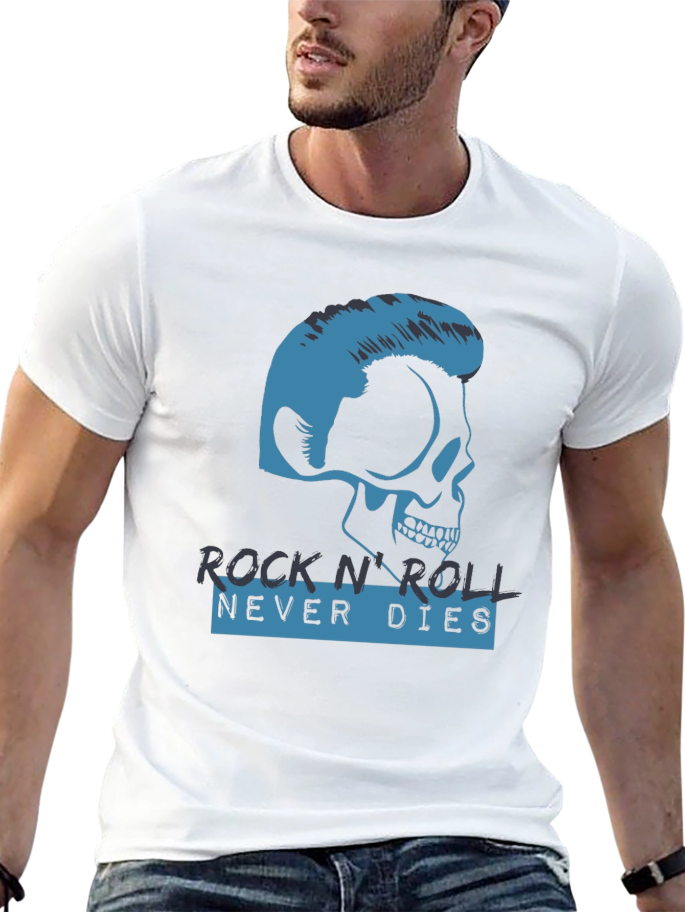 Rock N Roll Skull Graphic Tee