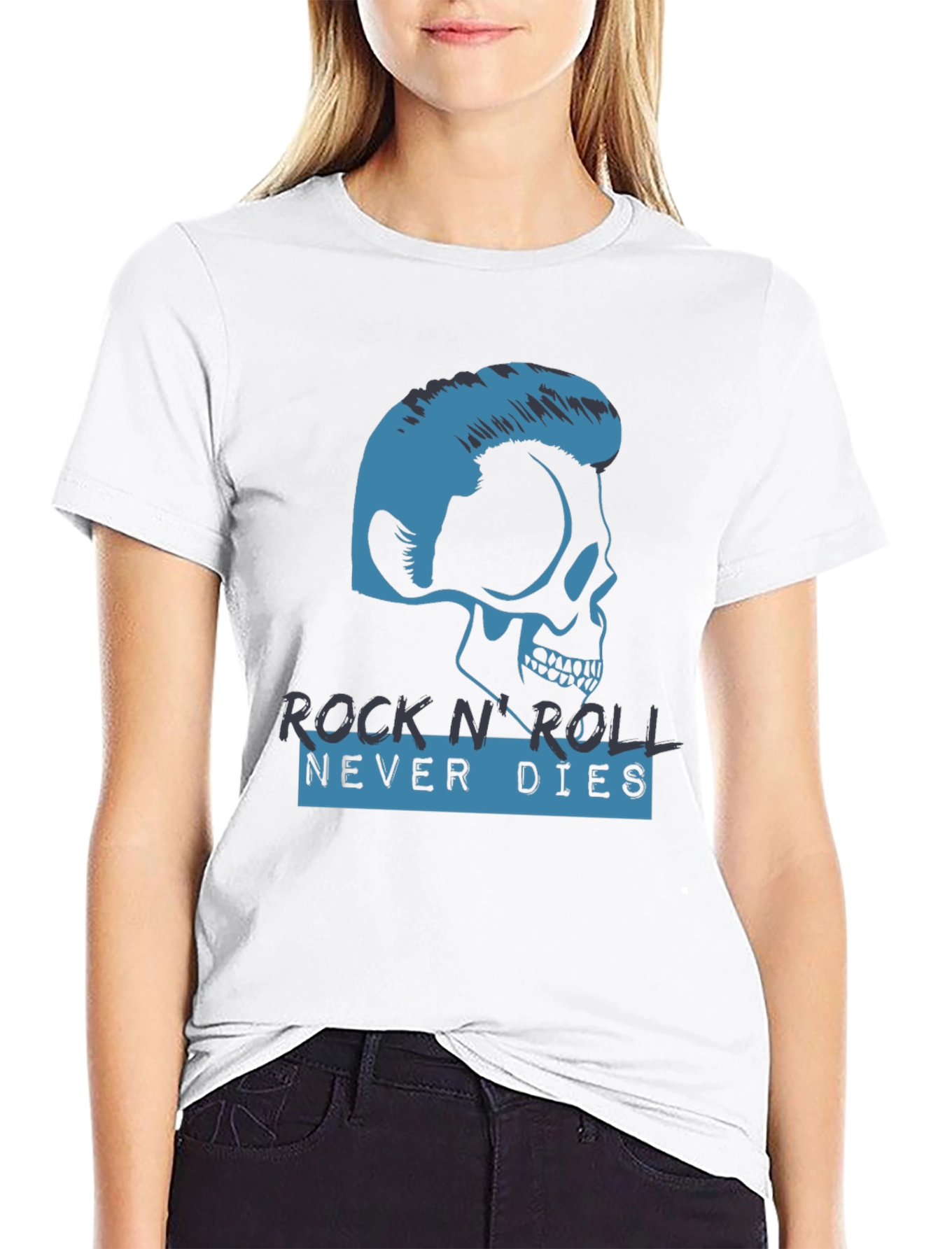 Rock N Roll Skull Graphic Tee