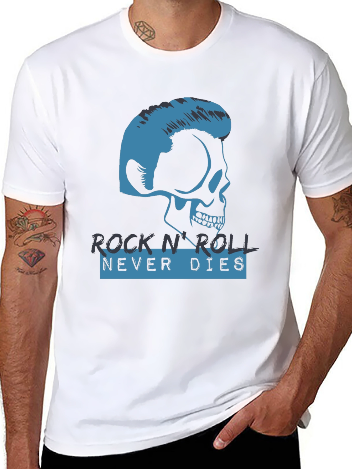Rock N Roll Skull Graphic Tee