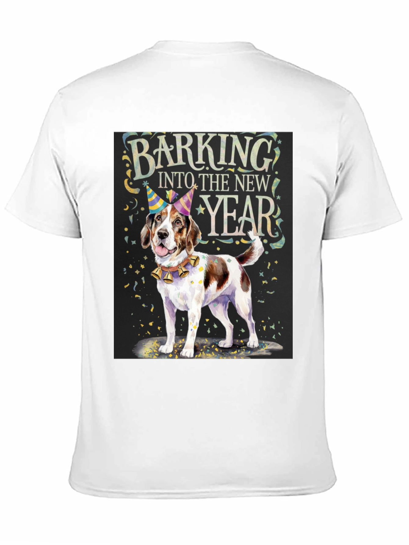 Barking Into The New Year Dog Graphic Tee