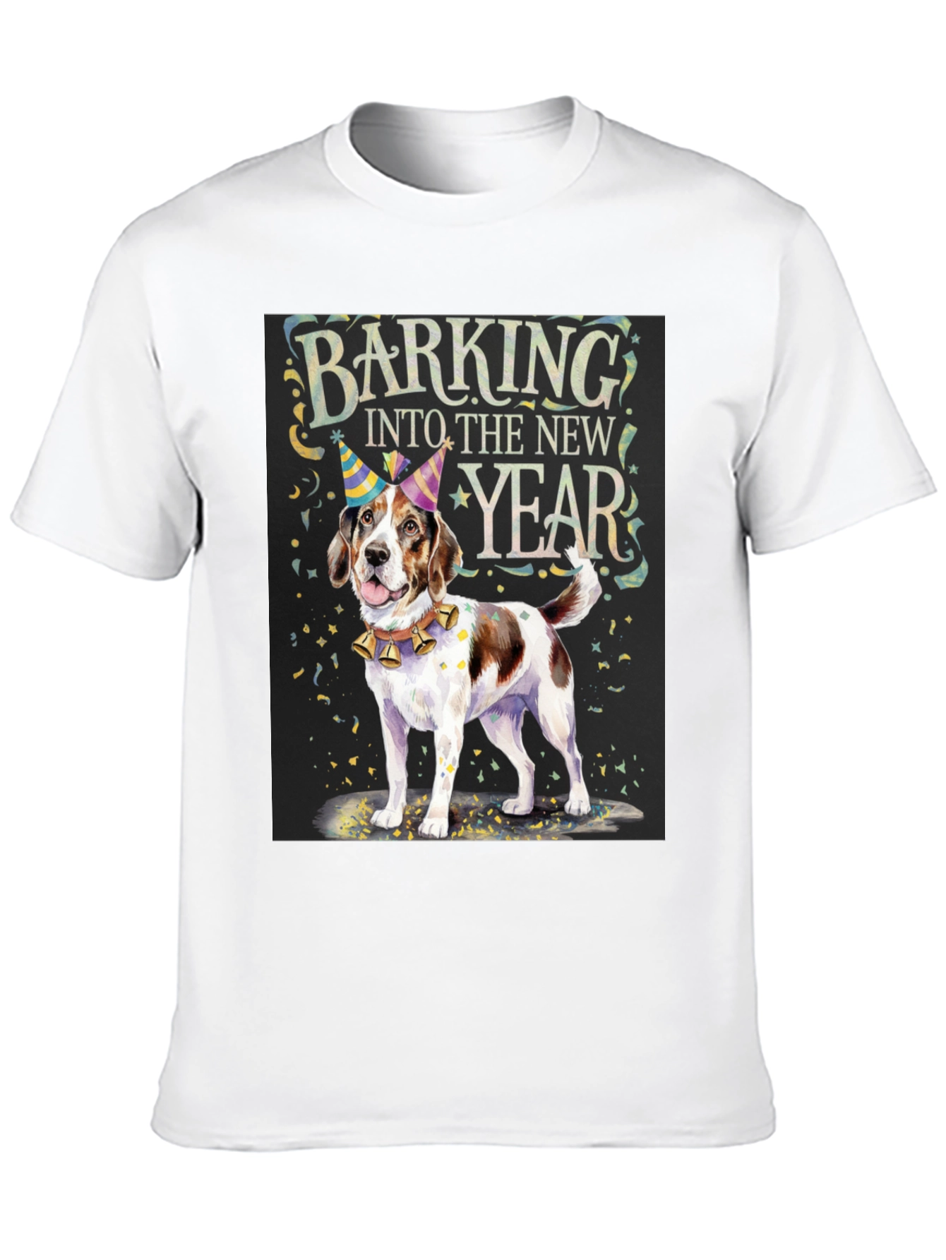 Barking Into The New Year Dog Graphic Tee