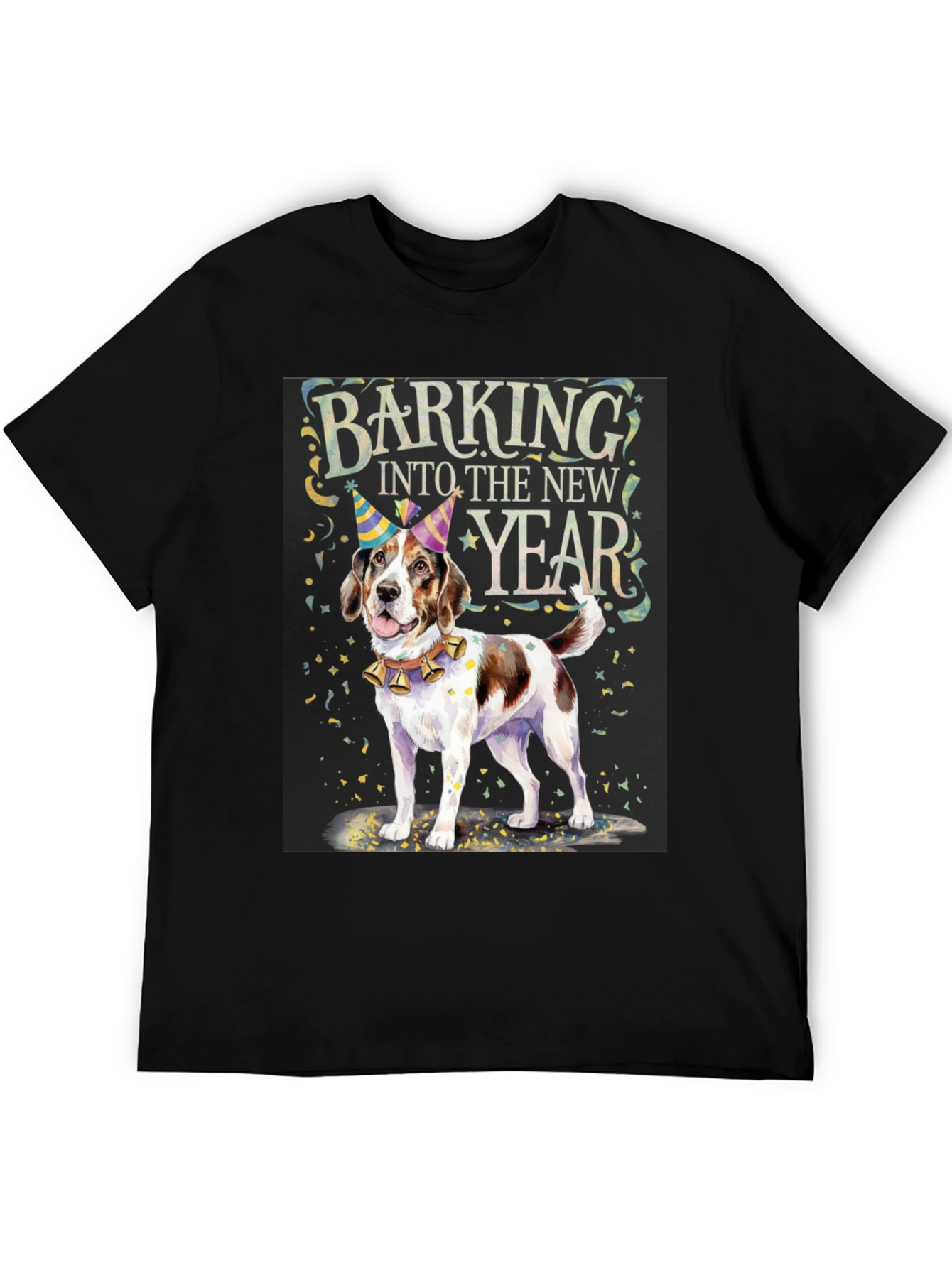 Barking Into The New Year Dog Graphic Tee