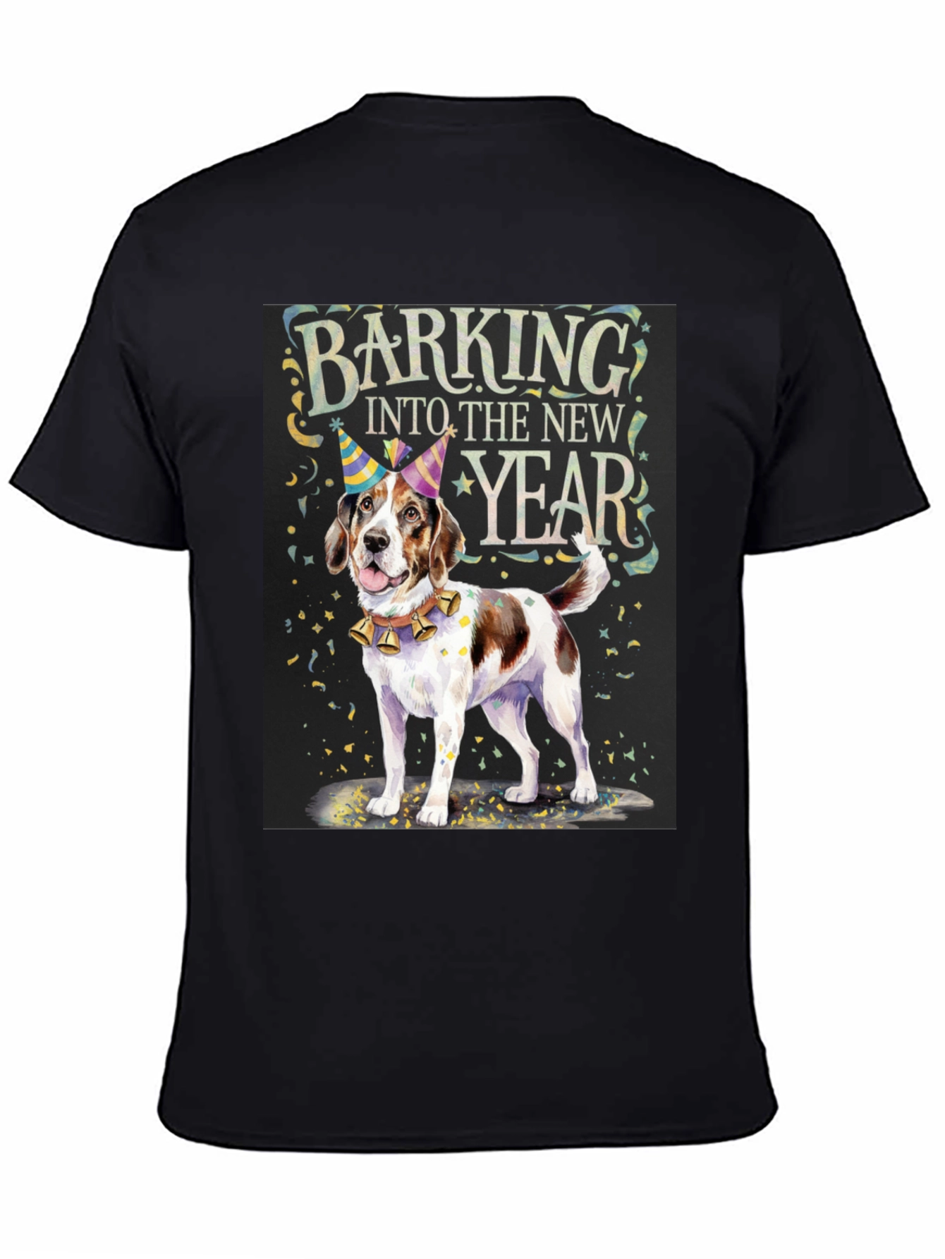 Barking Into The New Year Dog Graphic Tee
