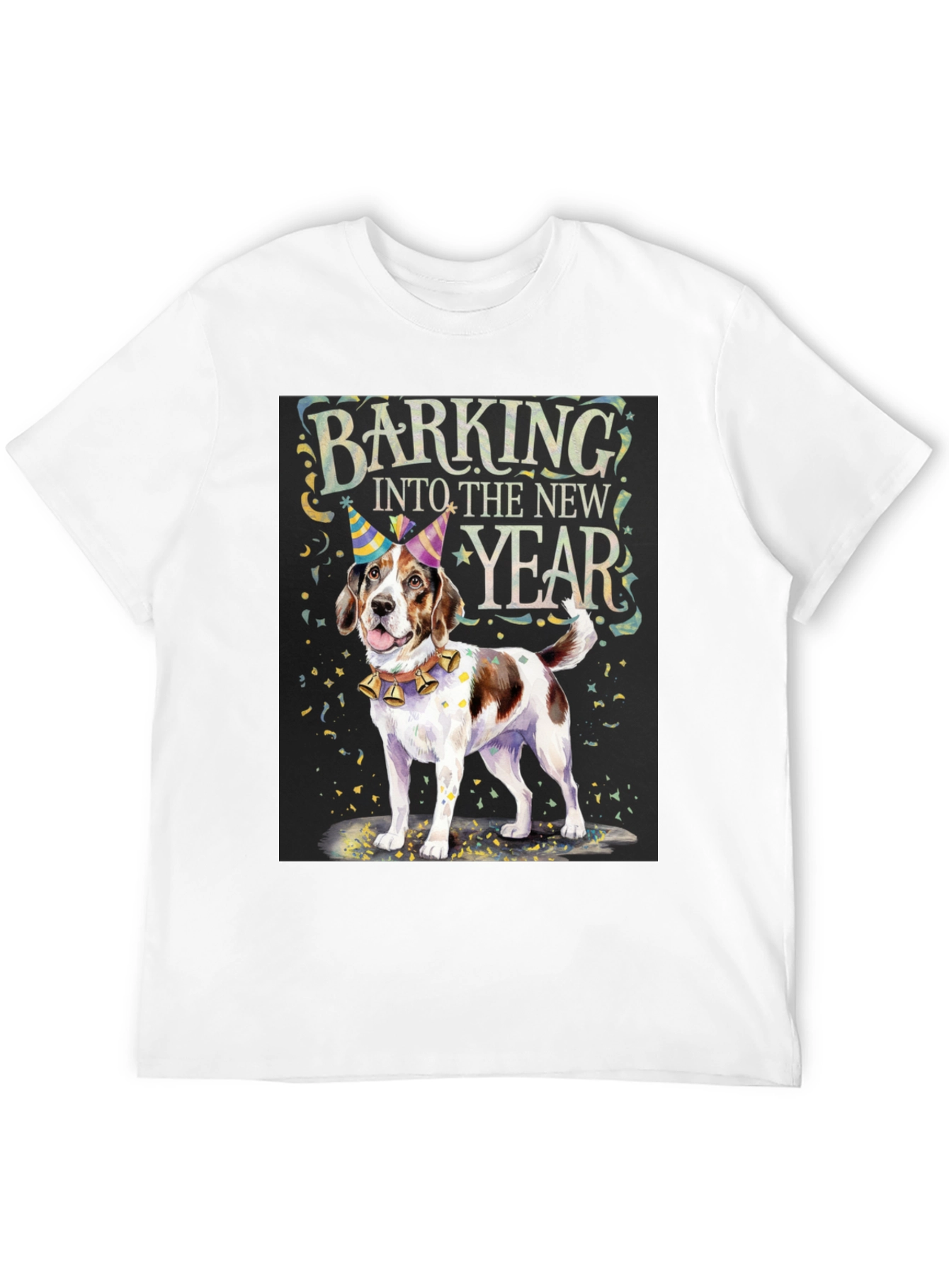 Barking Into The New Year Dog Graphic Tee