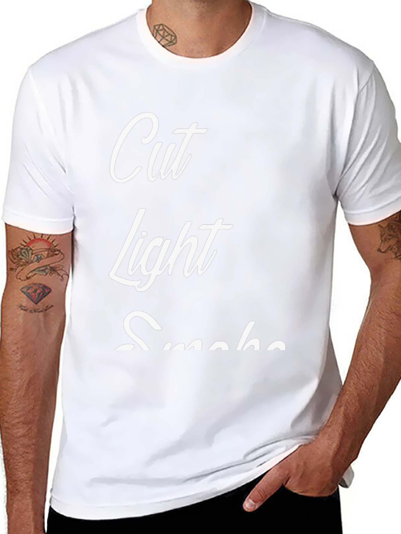Cut Light Smoke Graphic Tee