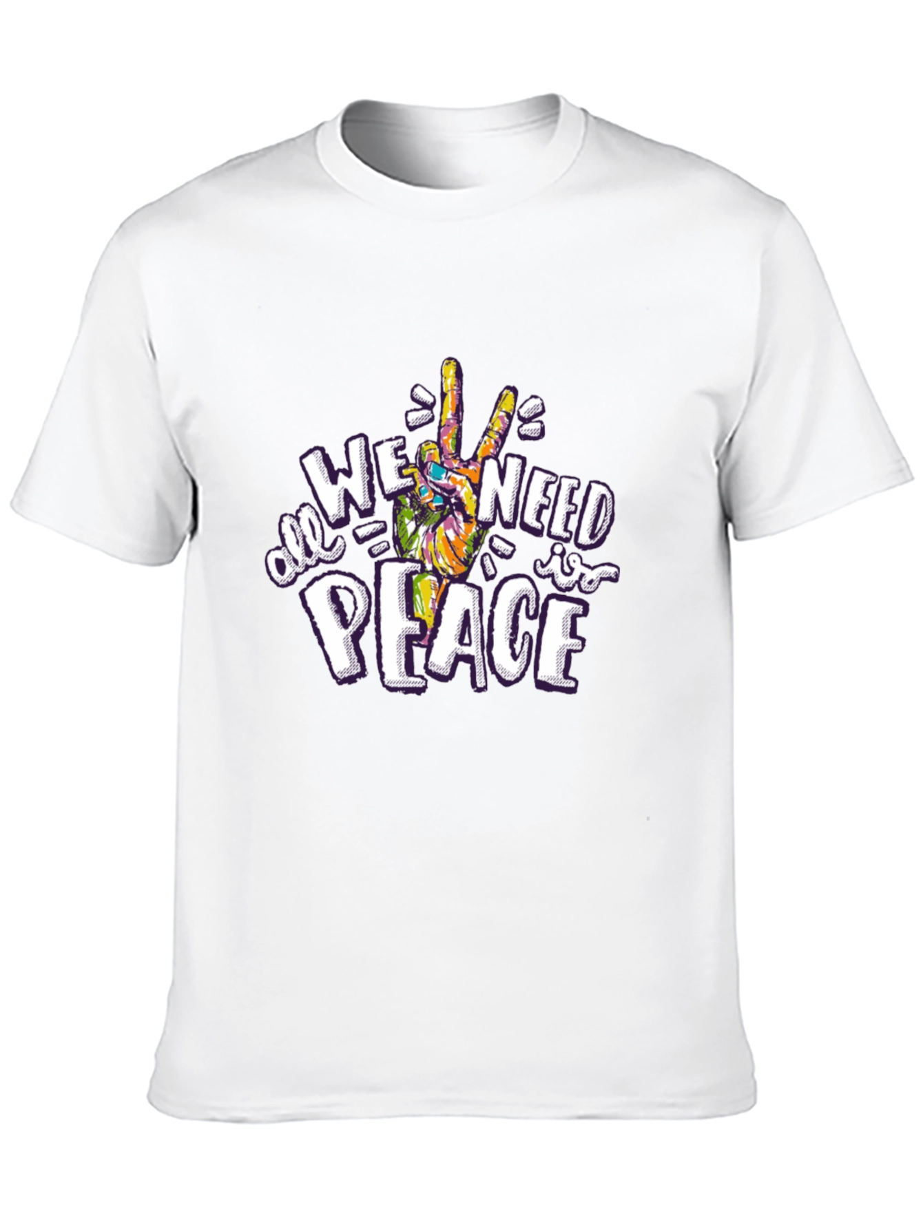 All We Need is Peace Graphic Tee - Black