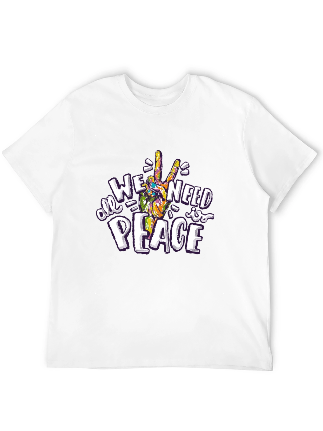 All We Need is Peace Graphic Tee - Black