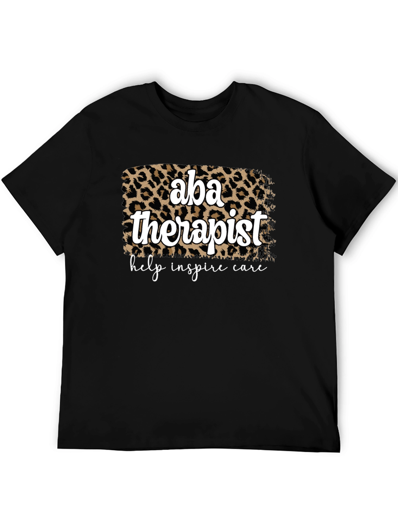 ABA Therapist Leopard Print T-Shirt