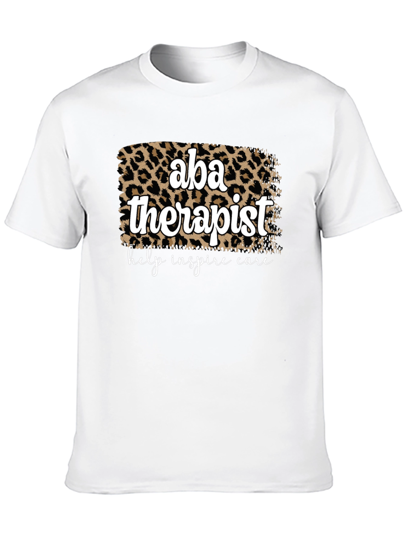 ABA Therapist Leopard Print T-Shirt