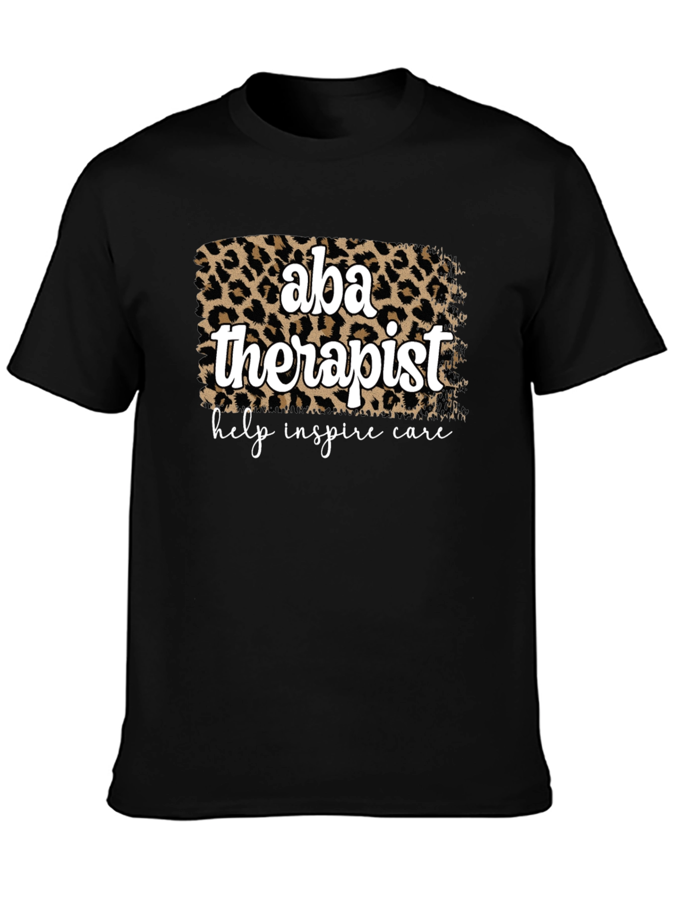 ABA Therapist Leopard Print T-Shirt
