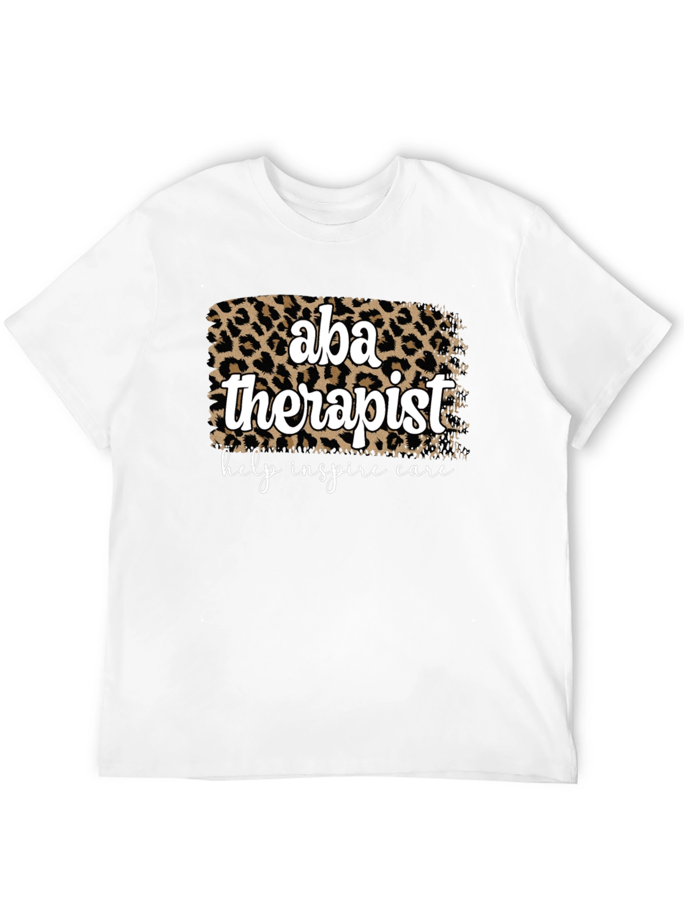 ABA Therapist Leopard Print T-Shirt