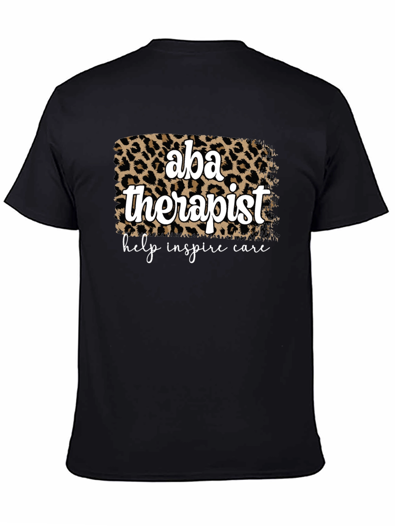 ABA Therapist Leopard Print T-Shirt