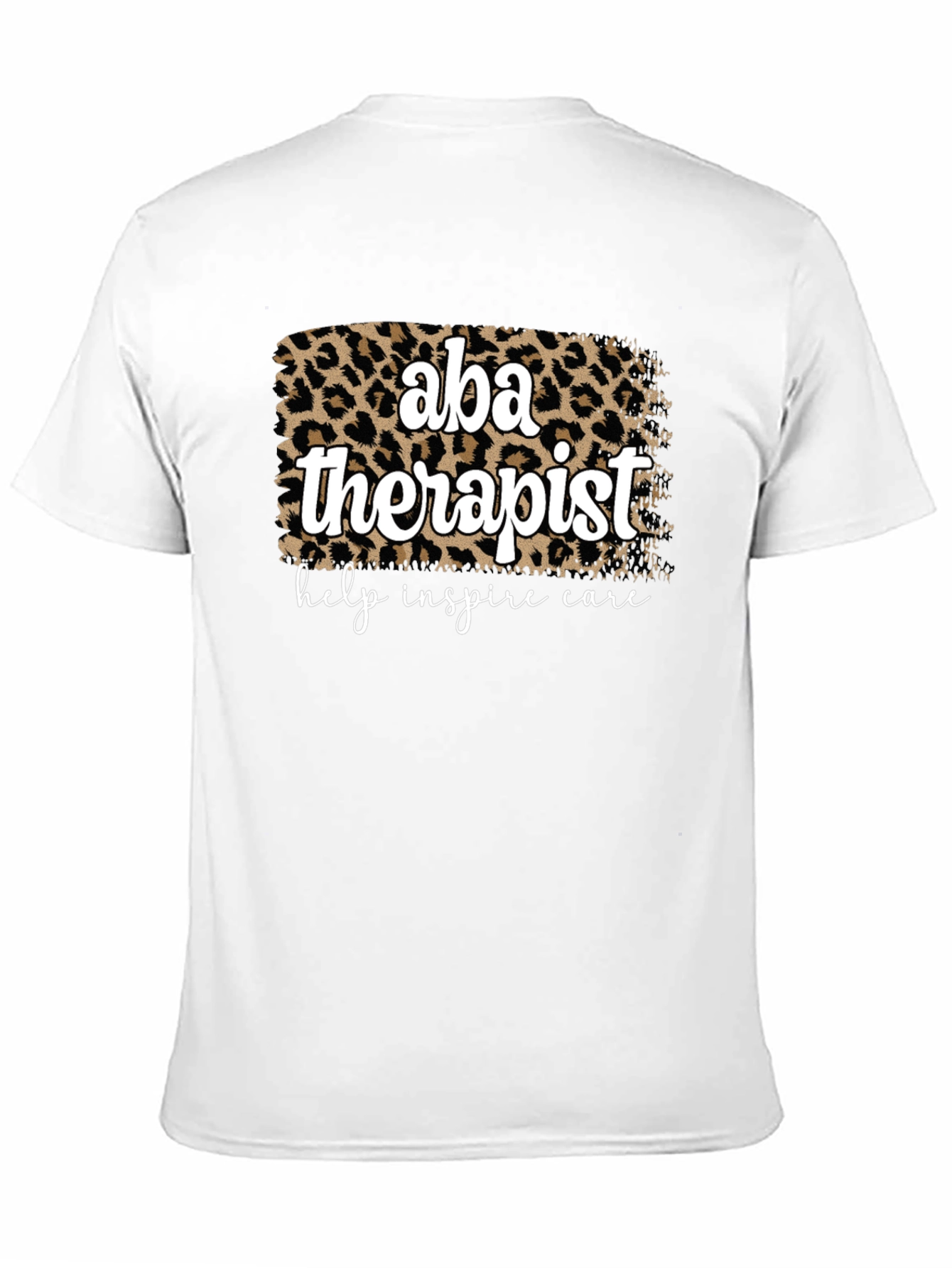 ABA Therapist Leopard Print T-Shirt