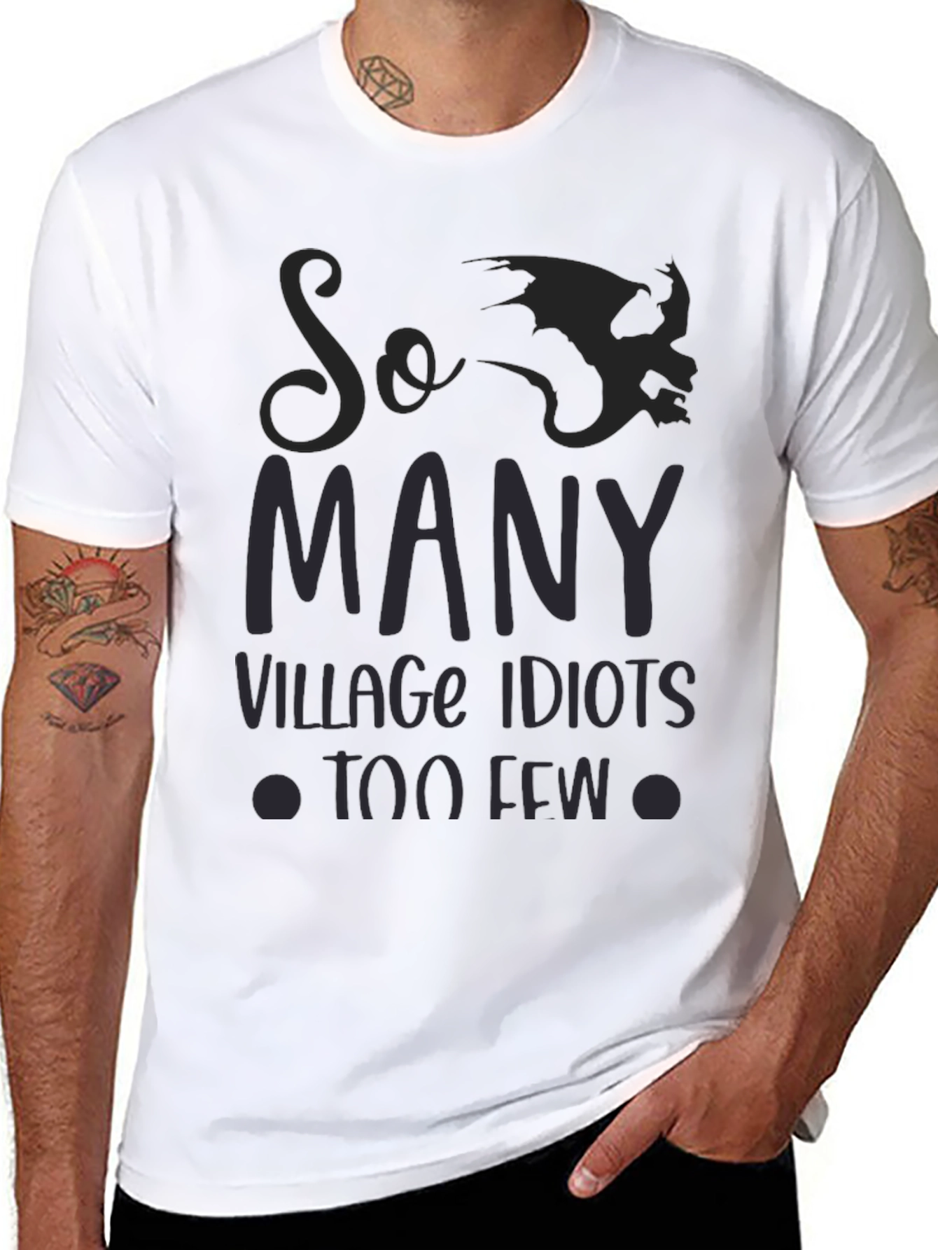 So Many Village Idiots Funny Graphic Tee