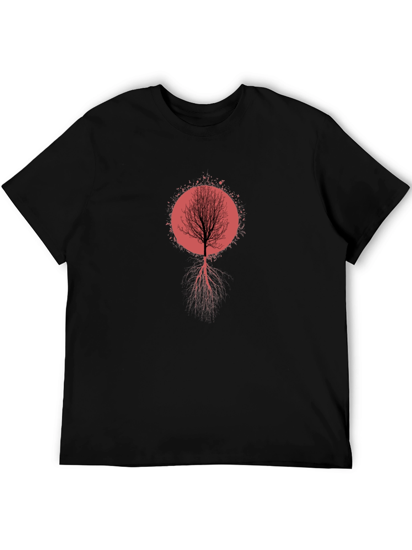 Tree Roots Graphic Tee - Artistic Black T-Shirt