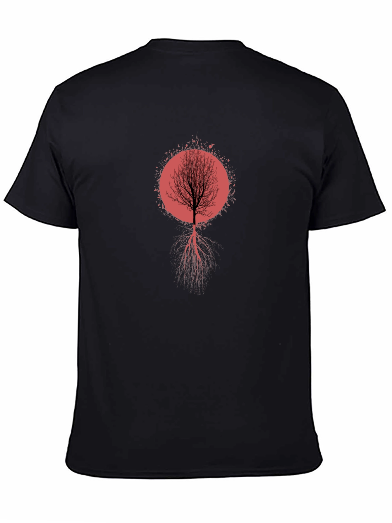 Tree Roots Graphic Tee - Artistic Black T-Shirt