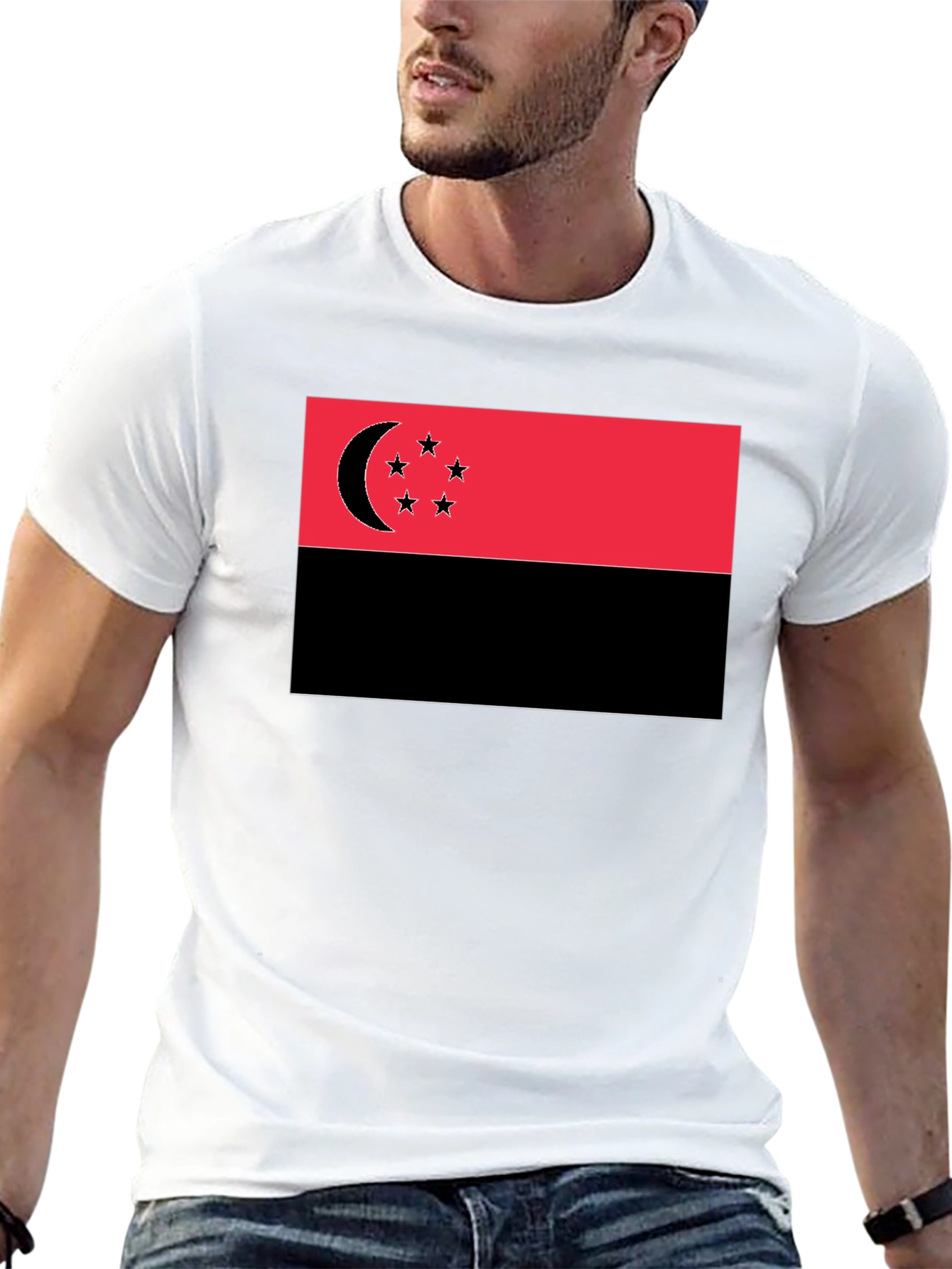 Crescent Moon Stars Graphic Tee