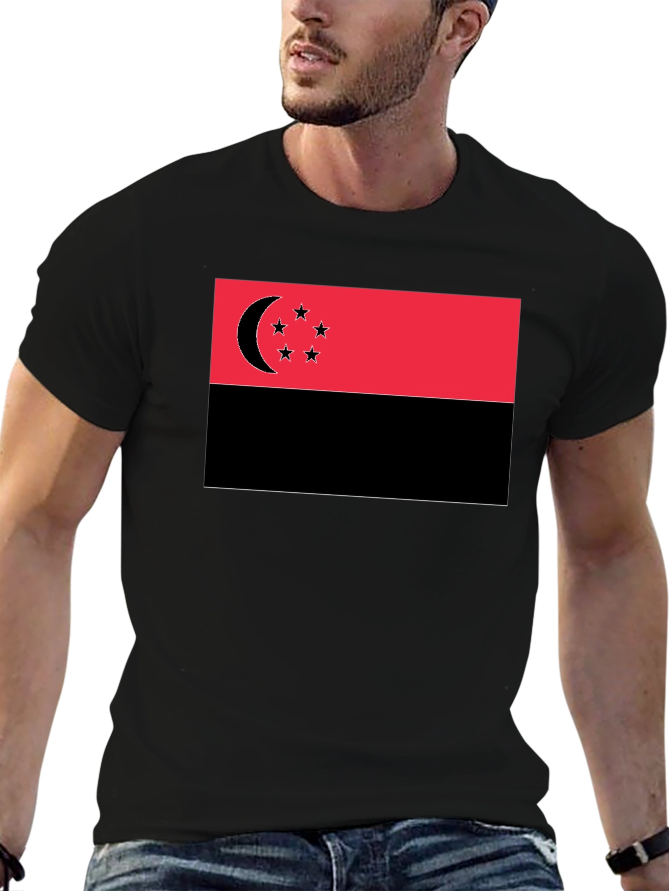 Crescent Moon Stars Graphic Tee