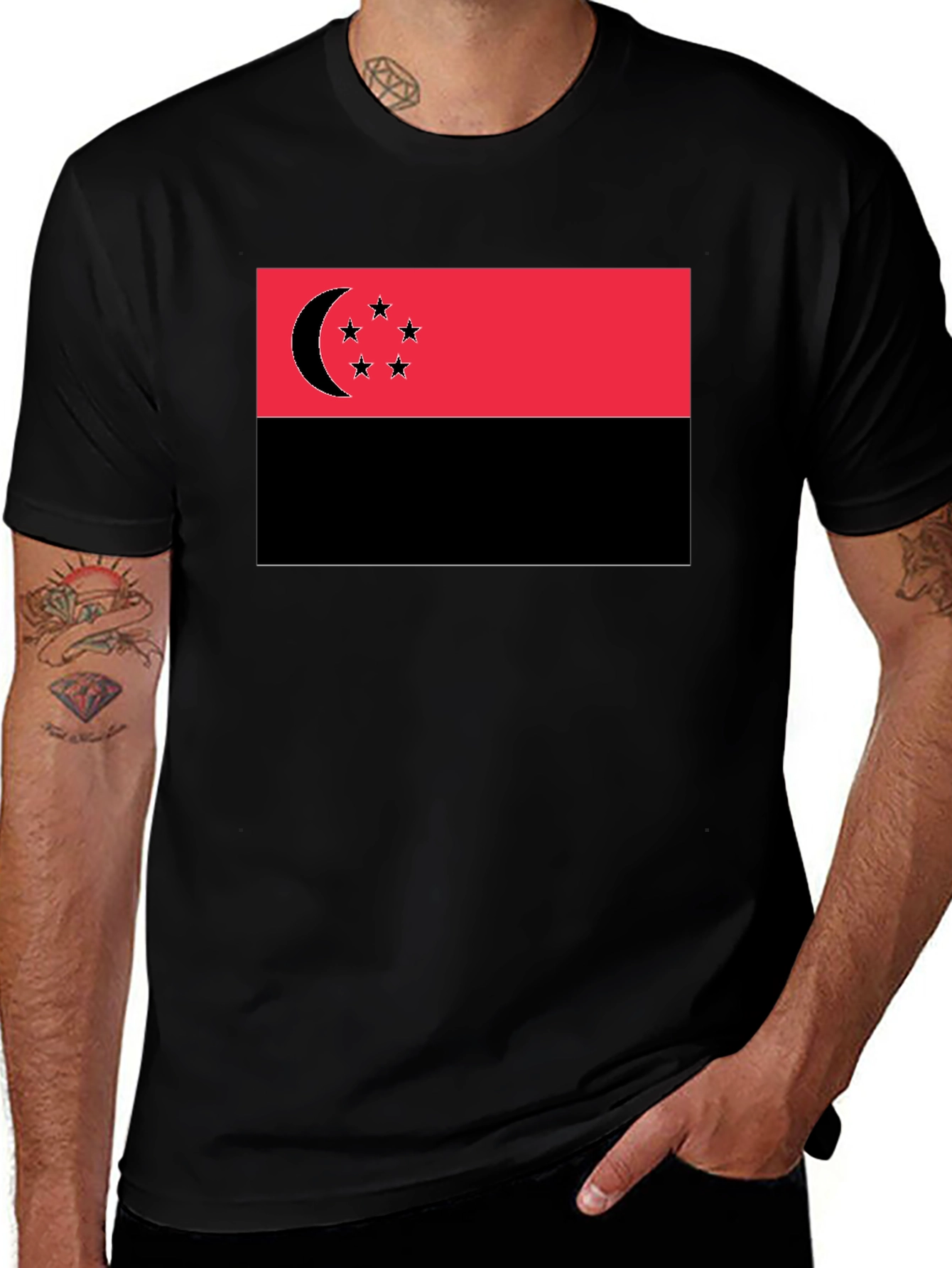Crescent Moon Stars Graphic Tee