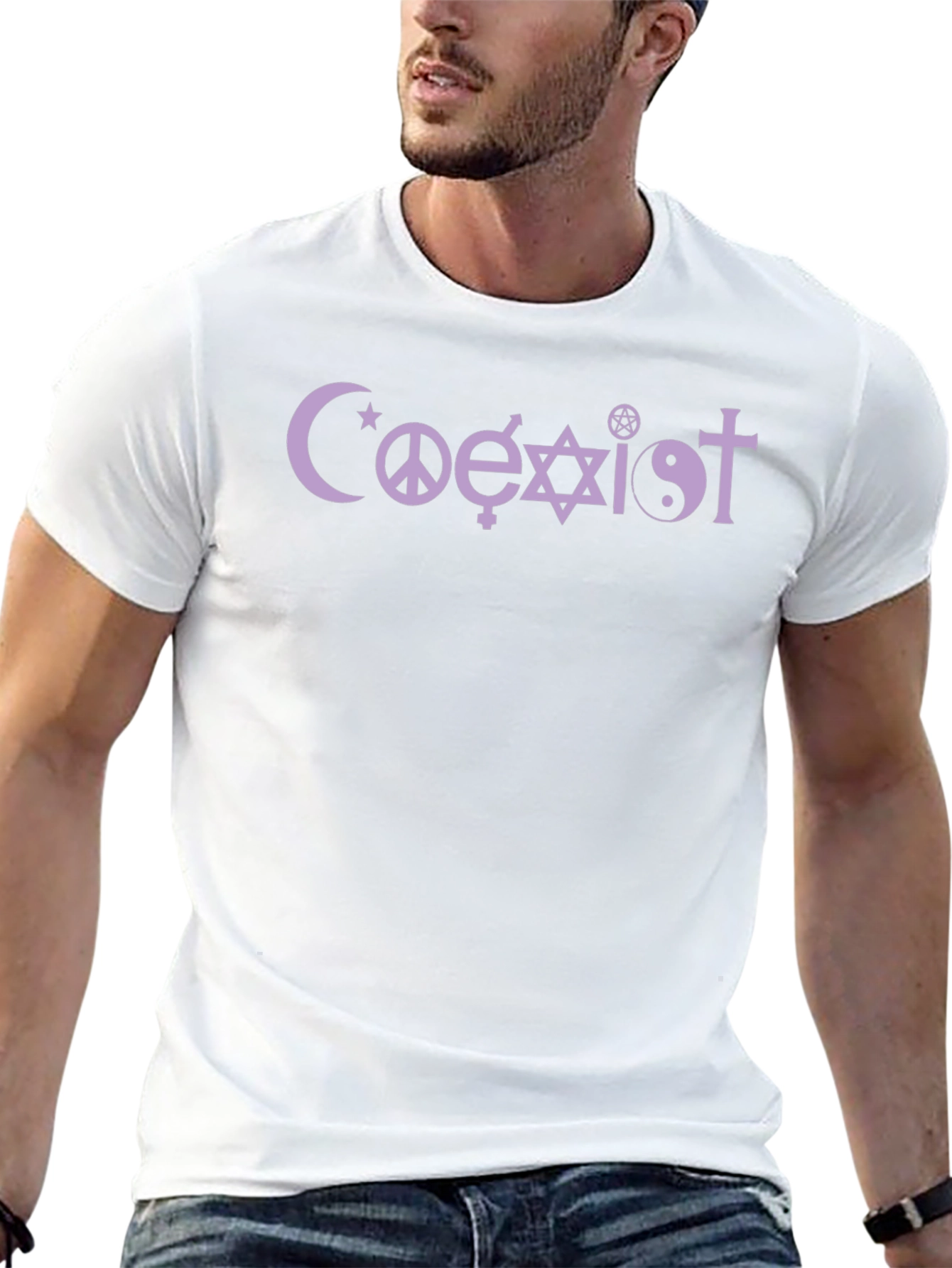 Coexist Graphic Print Black T-Shirt