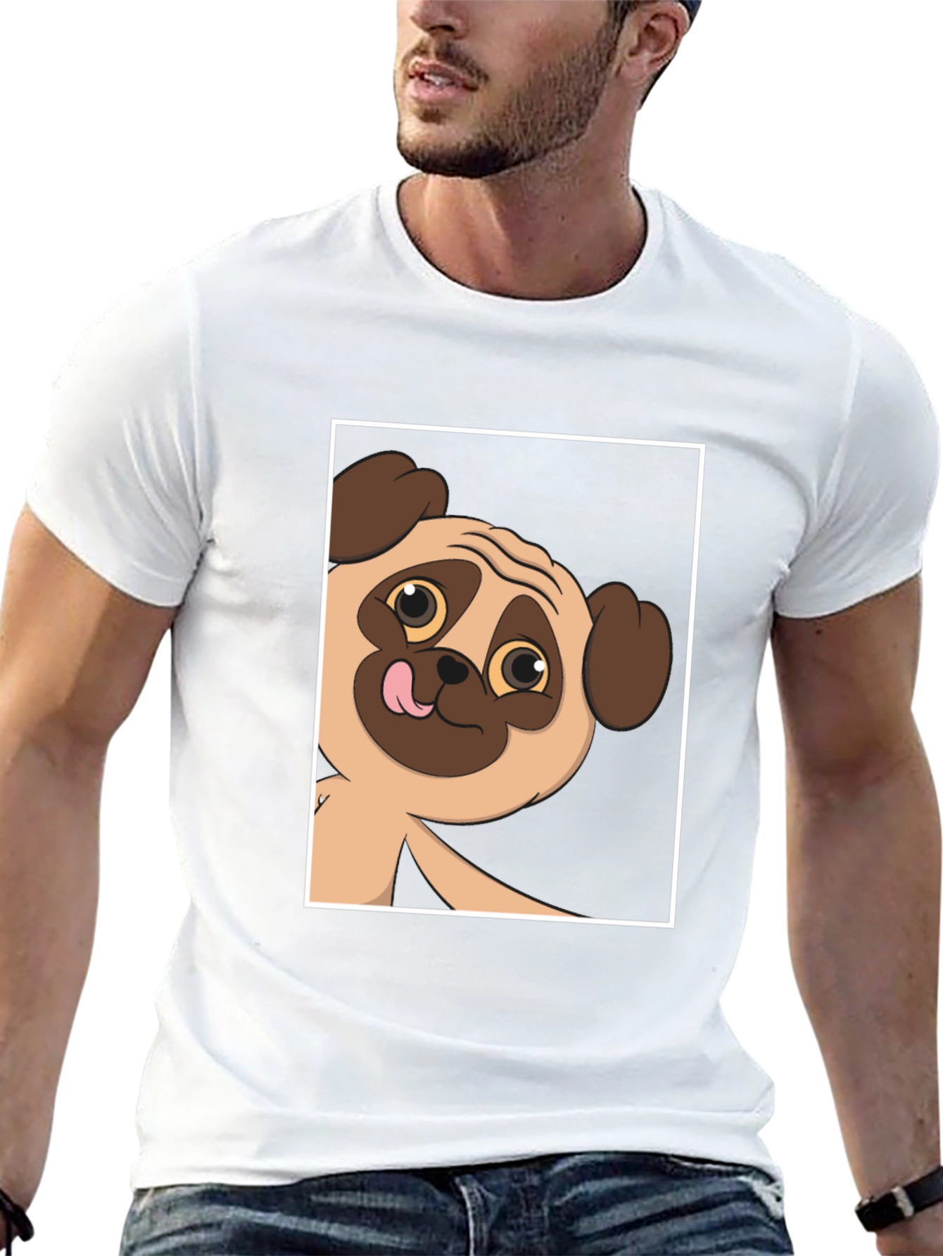 Pug Peek-a-Boo Graphic Tee