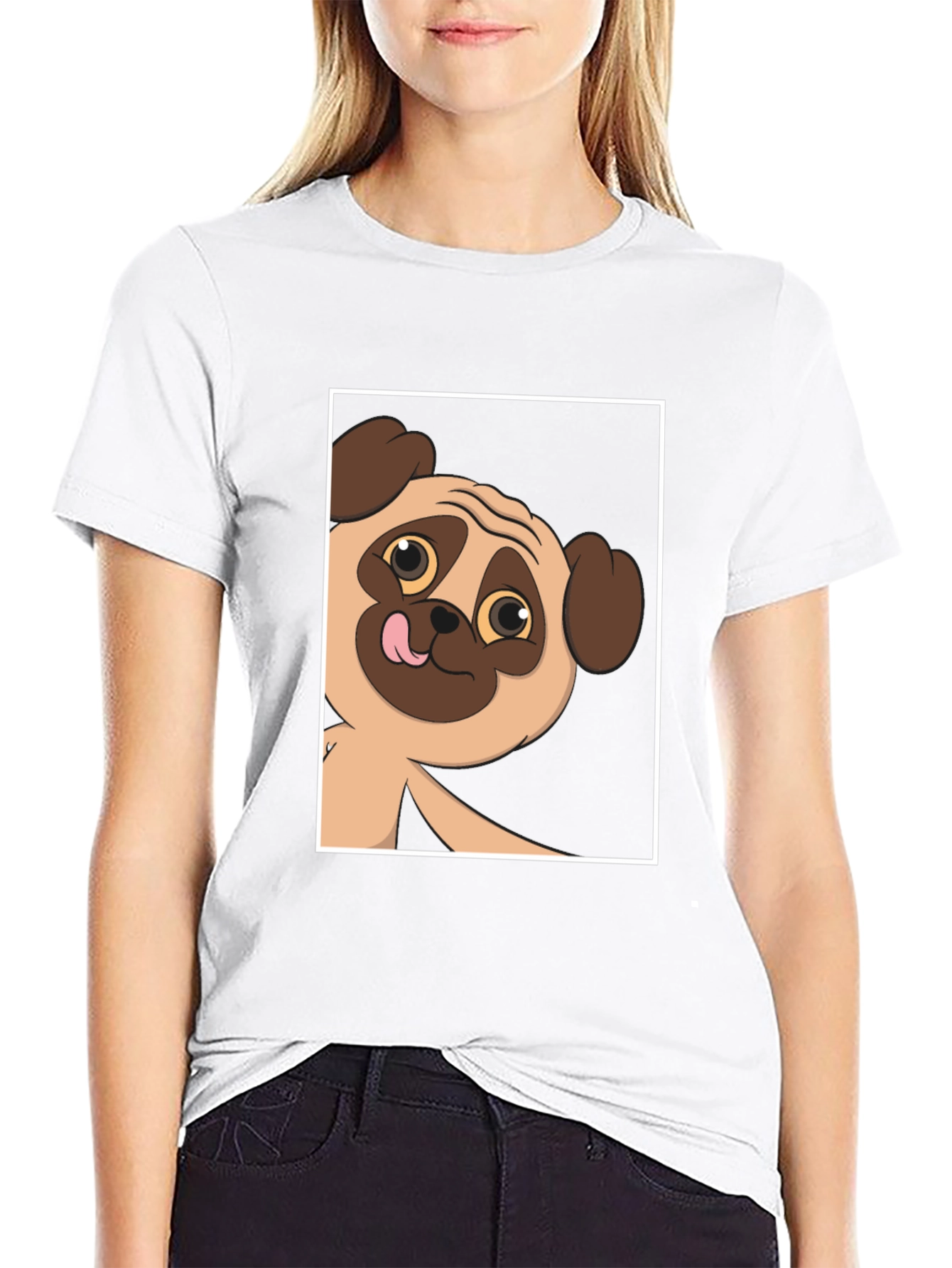 Pug Peek-a-Boo Graphic Tee