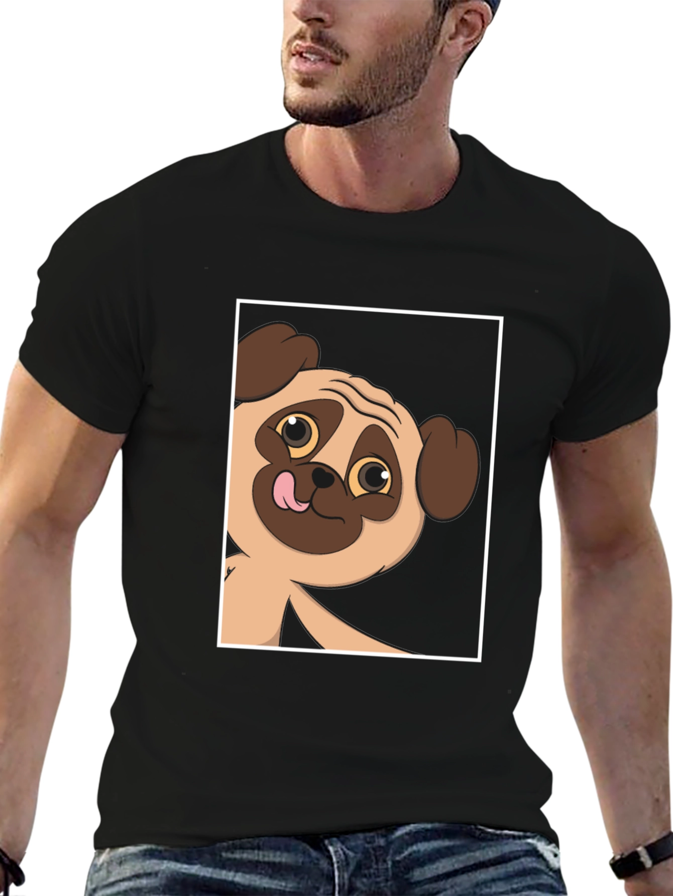 Pug Peek-a-Boo Graphic Tee