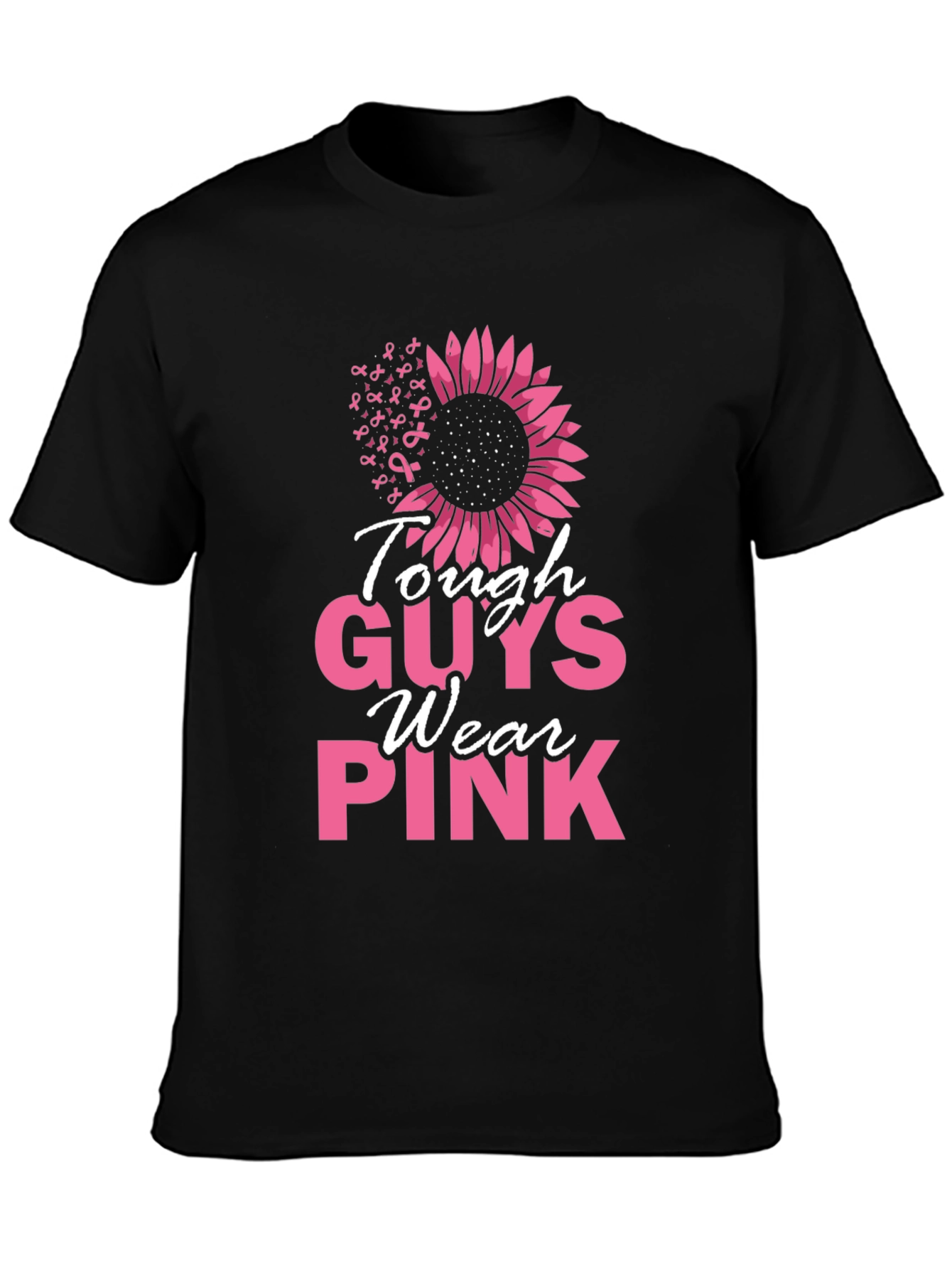 Tough Guys Wear Pink Breast Cancer Awareness T-Shirt