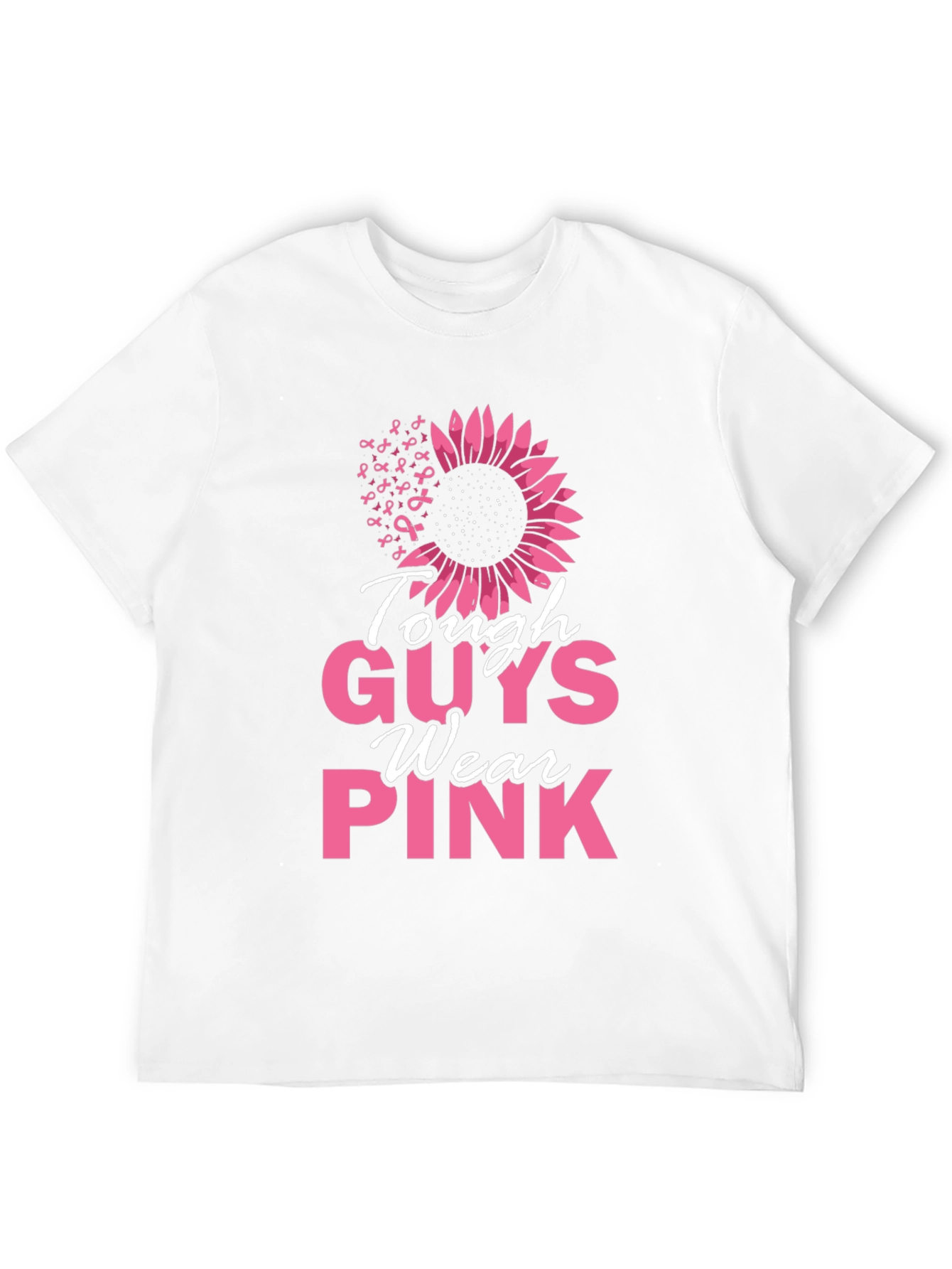 Tough Guys Wear Pink Breast Cancer Awareness T-Shirt