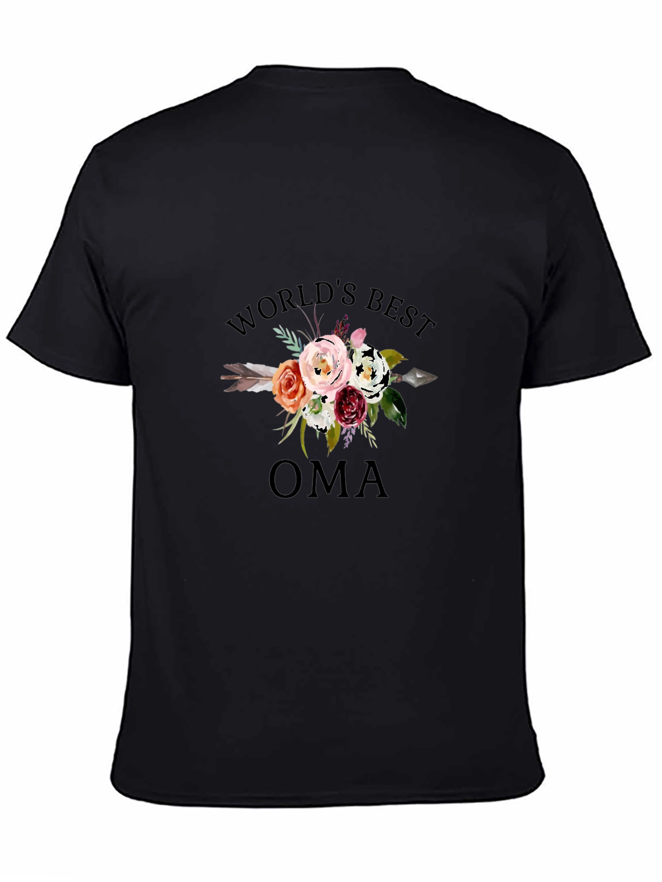 Worlds Best Oma Floral Graphic Tee