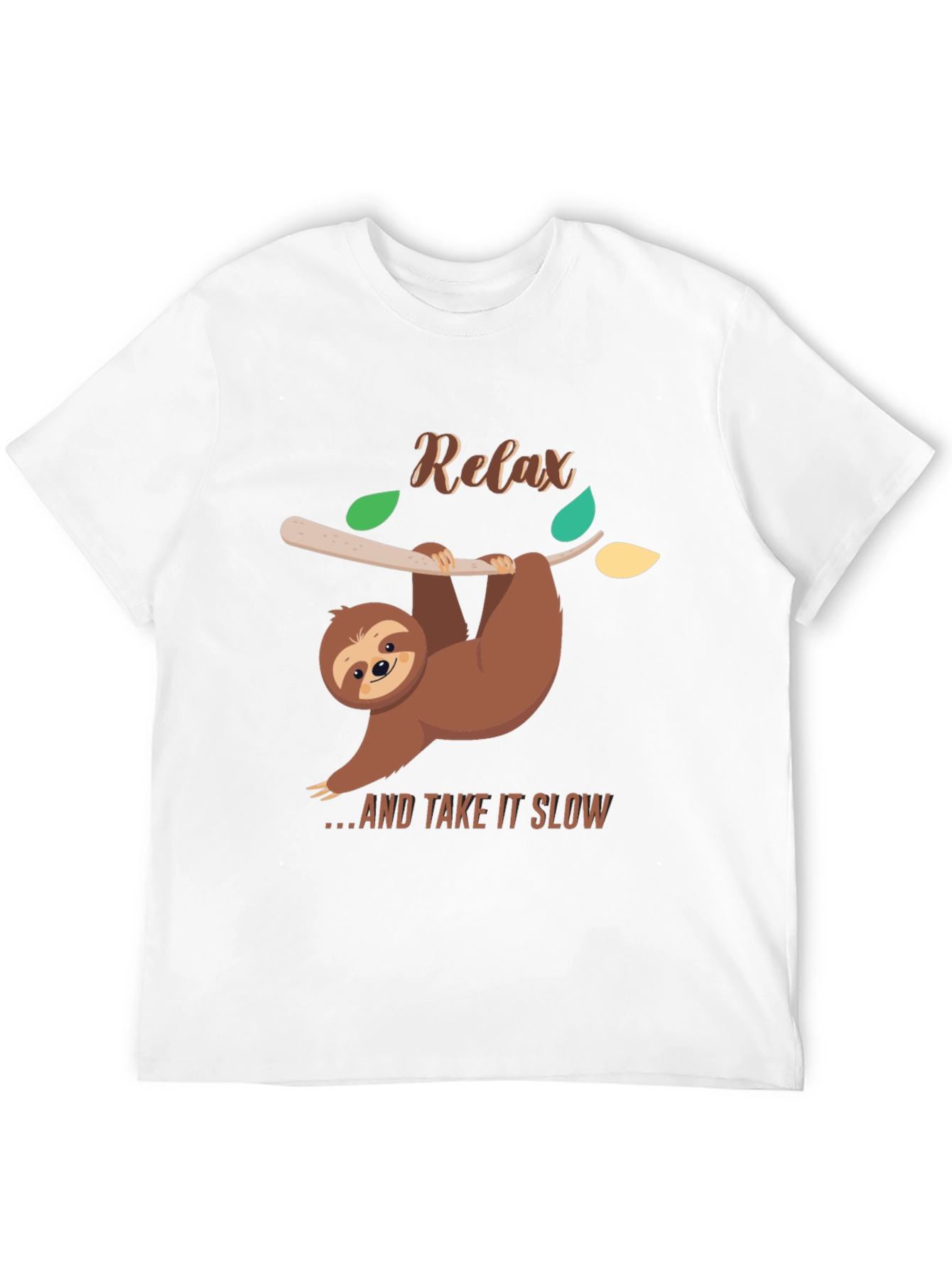 Relax Sloth Graphic Tee - Comfy Black T-Shirt