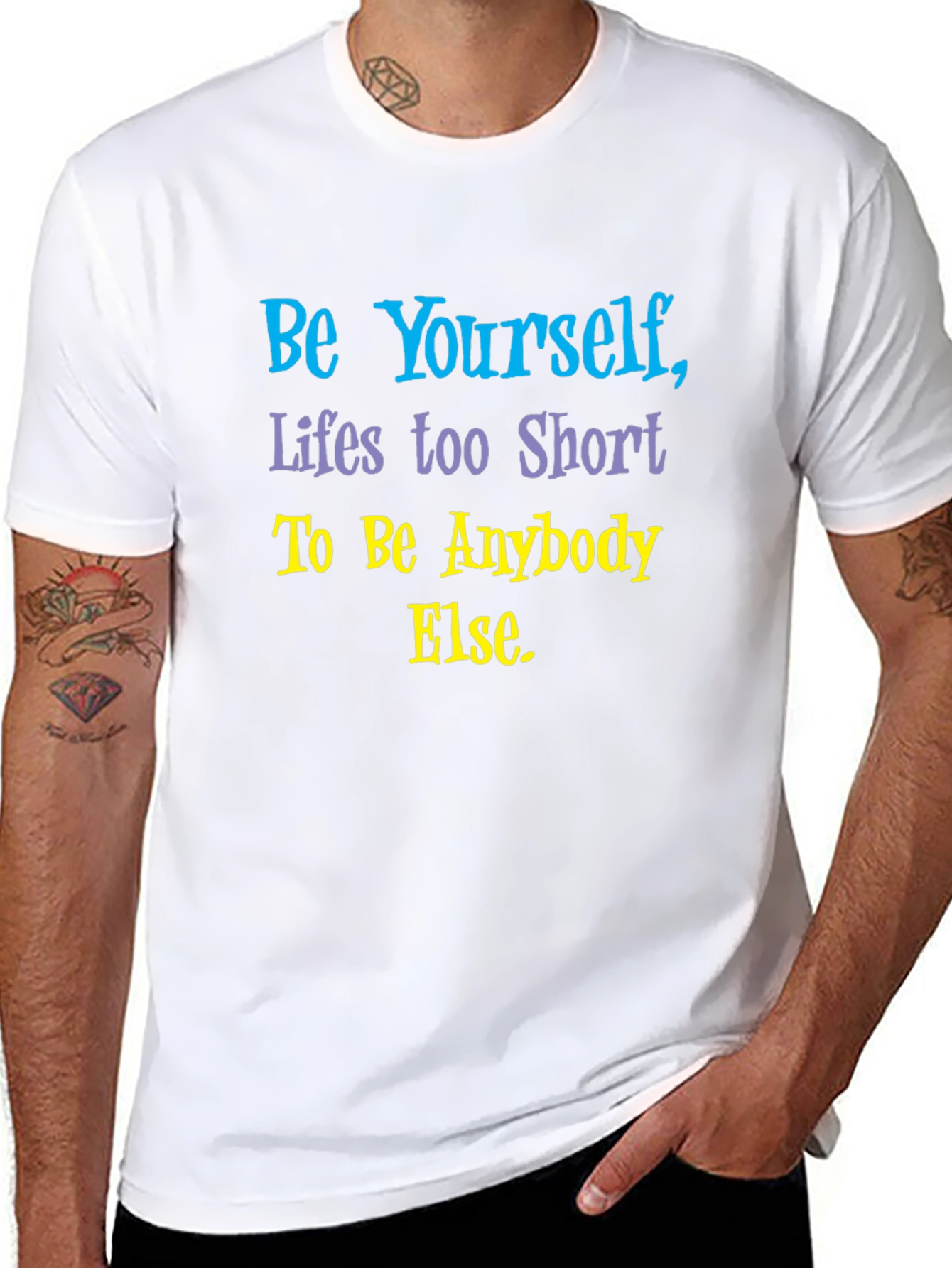Be Yourself Graphic T-Shirt - Short Sleeve Black