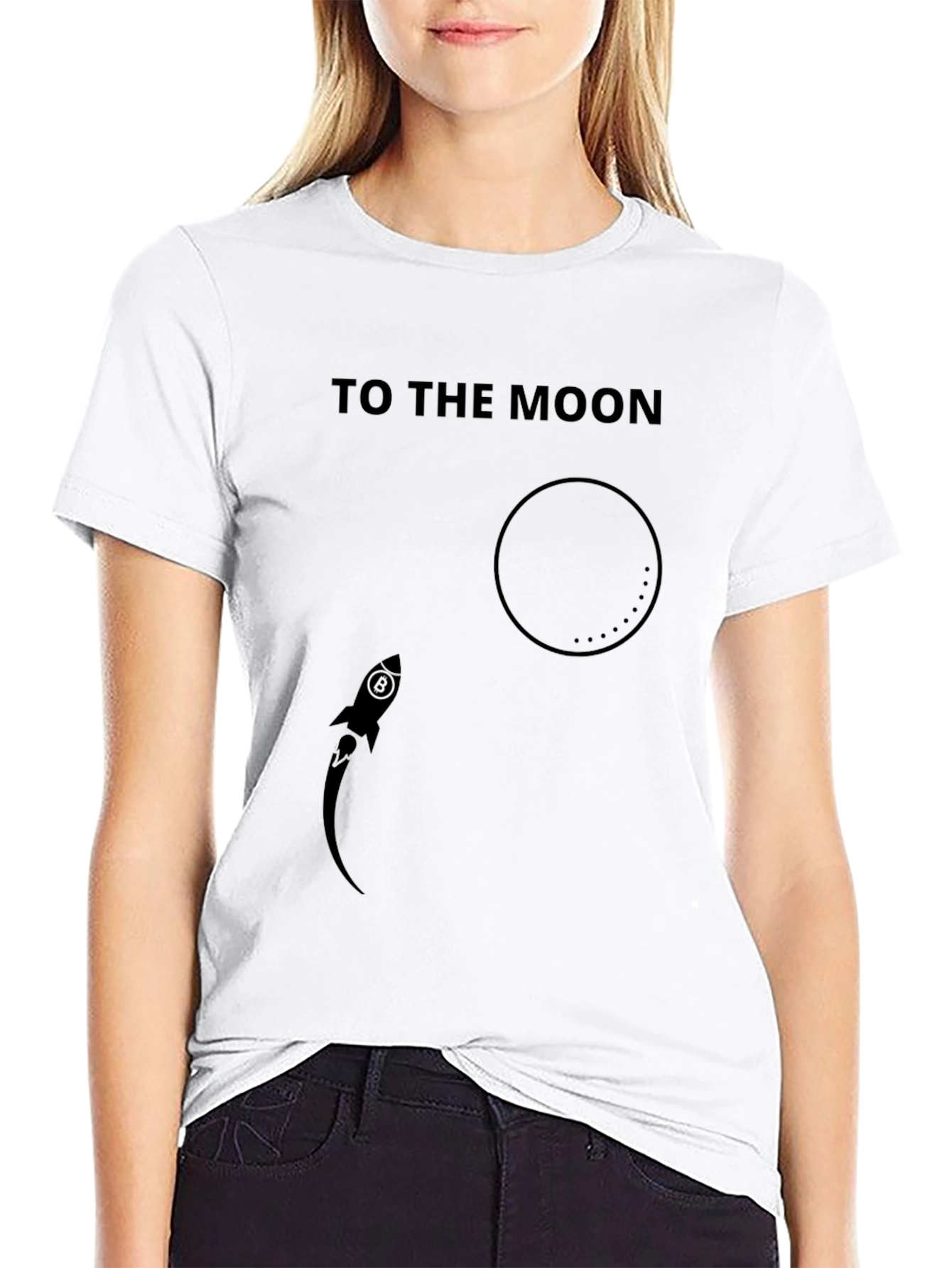 To The Moon Graphic Tee - Crypto Rocket Shirt