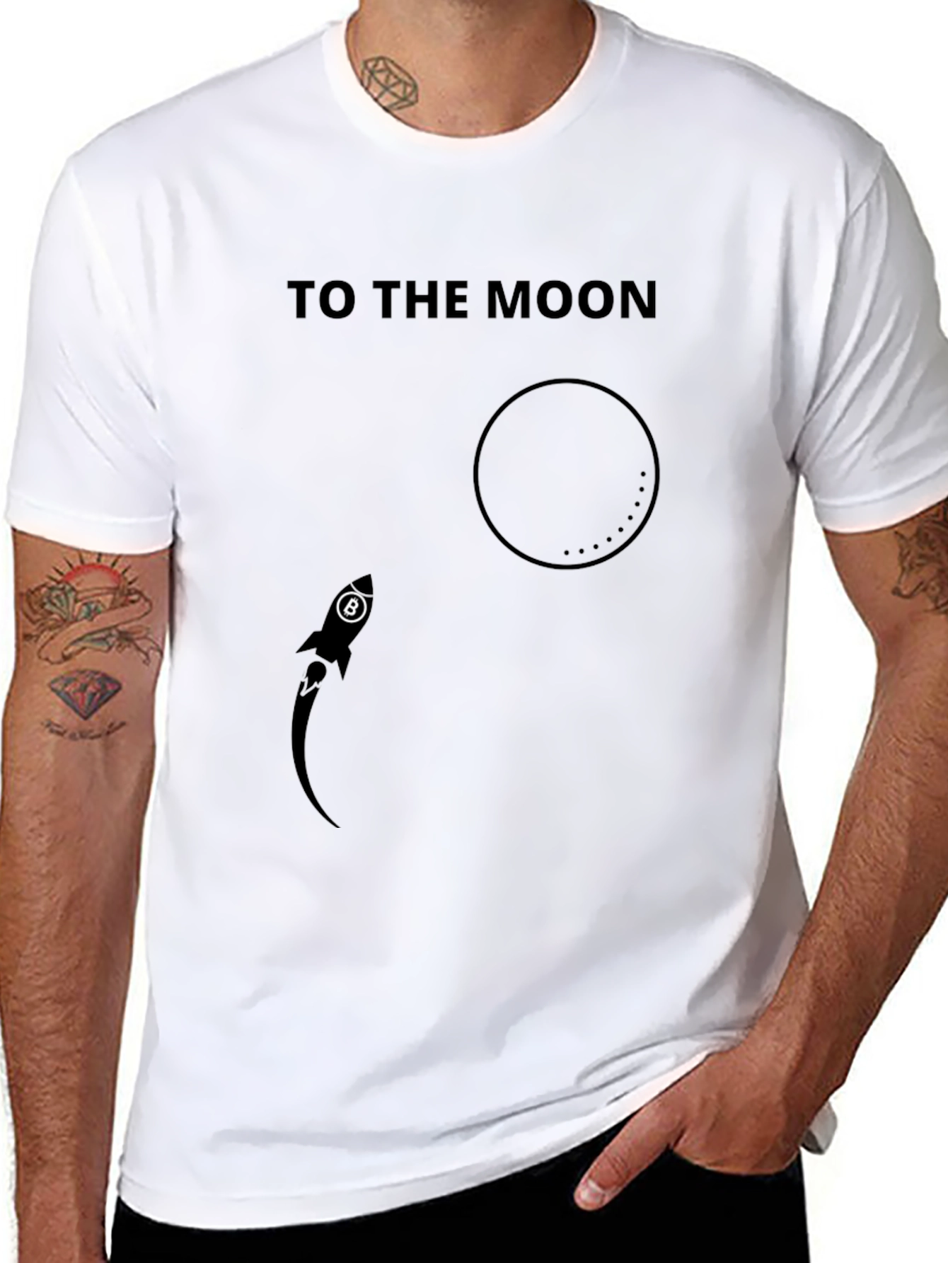To The Moon Graphic Tee - Crypto Rocket Shirt