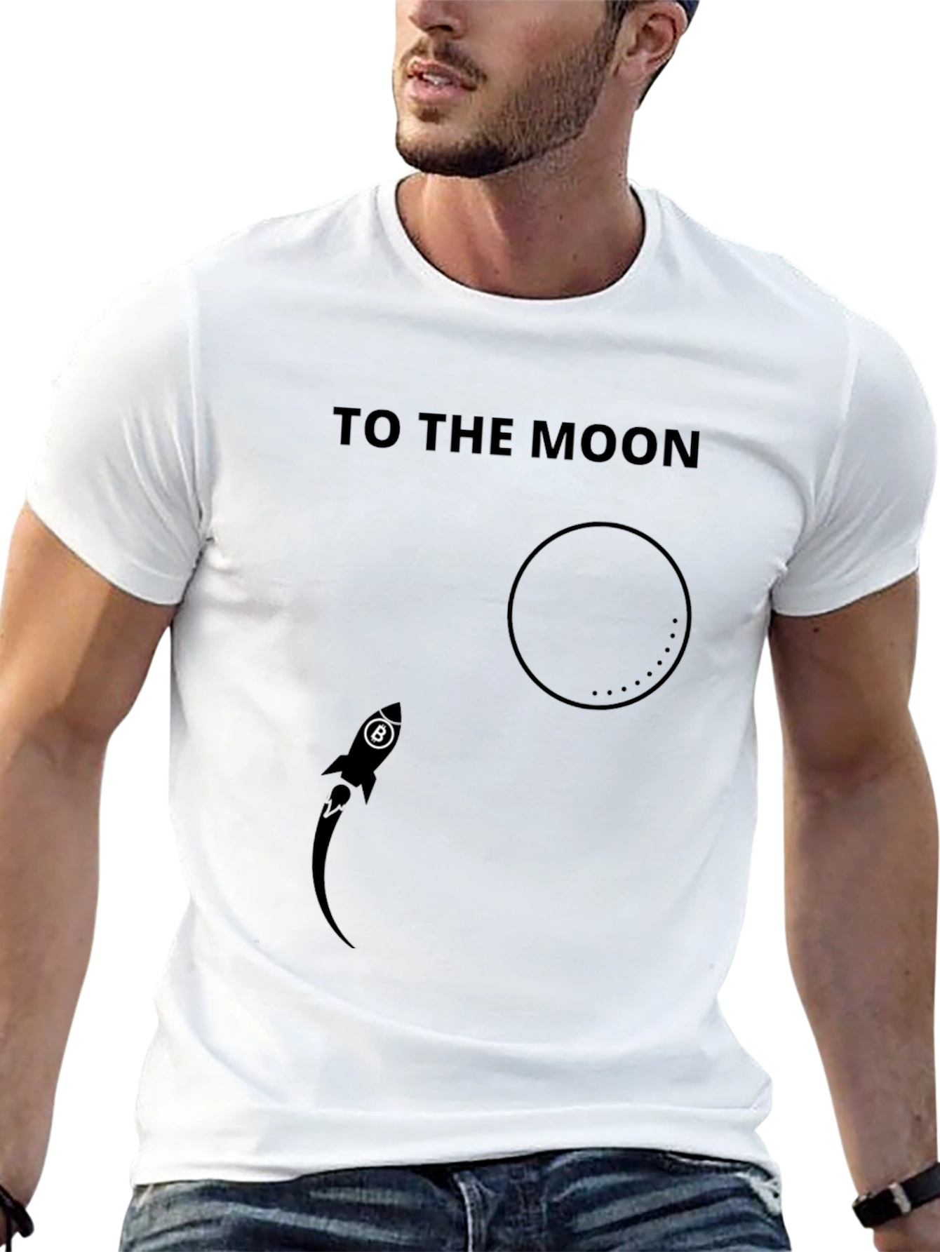 To The Moon Graphic Tee - Crypto Rocket Shirt