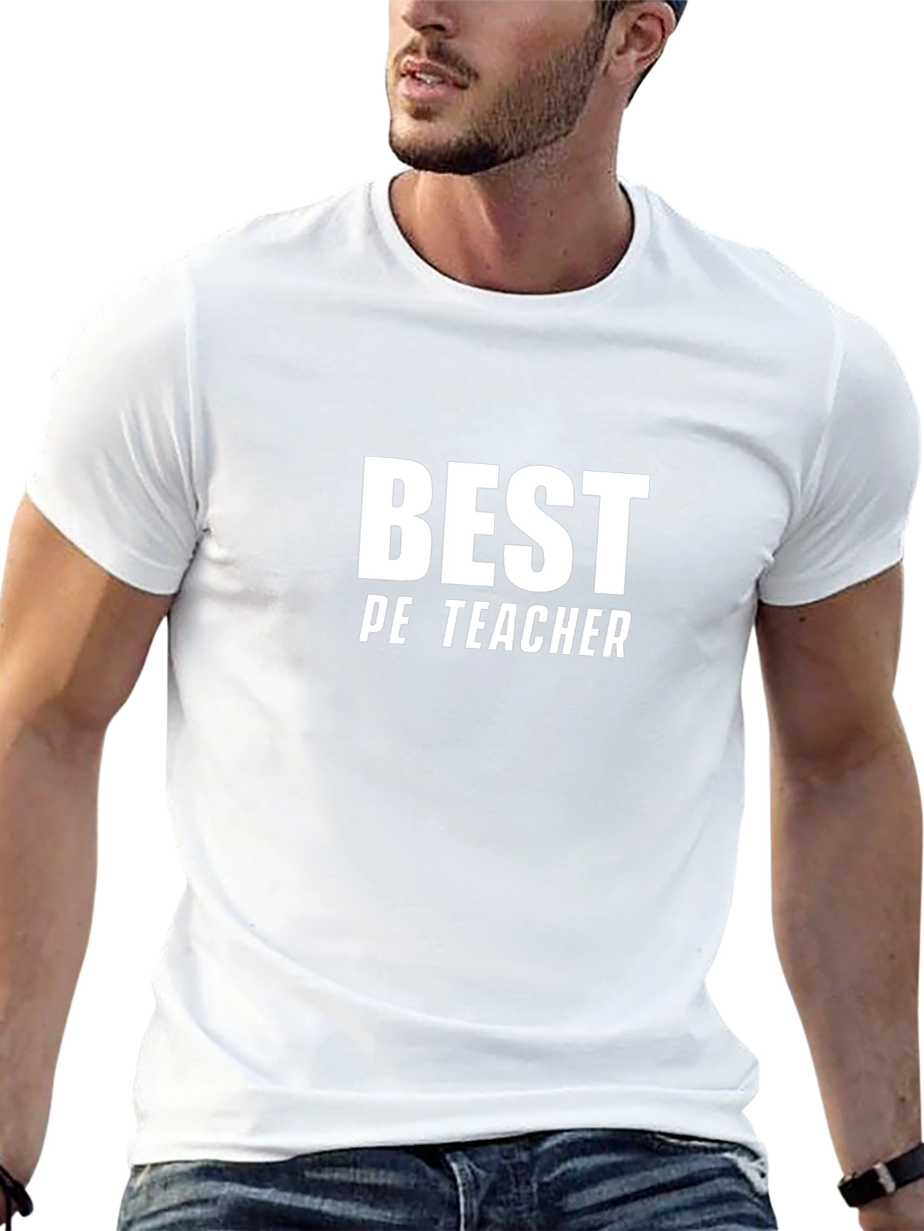 Best PE Teacher T-Shirt - Black Cotton Blend