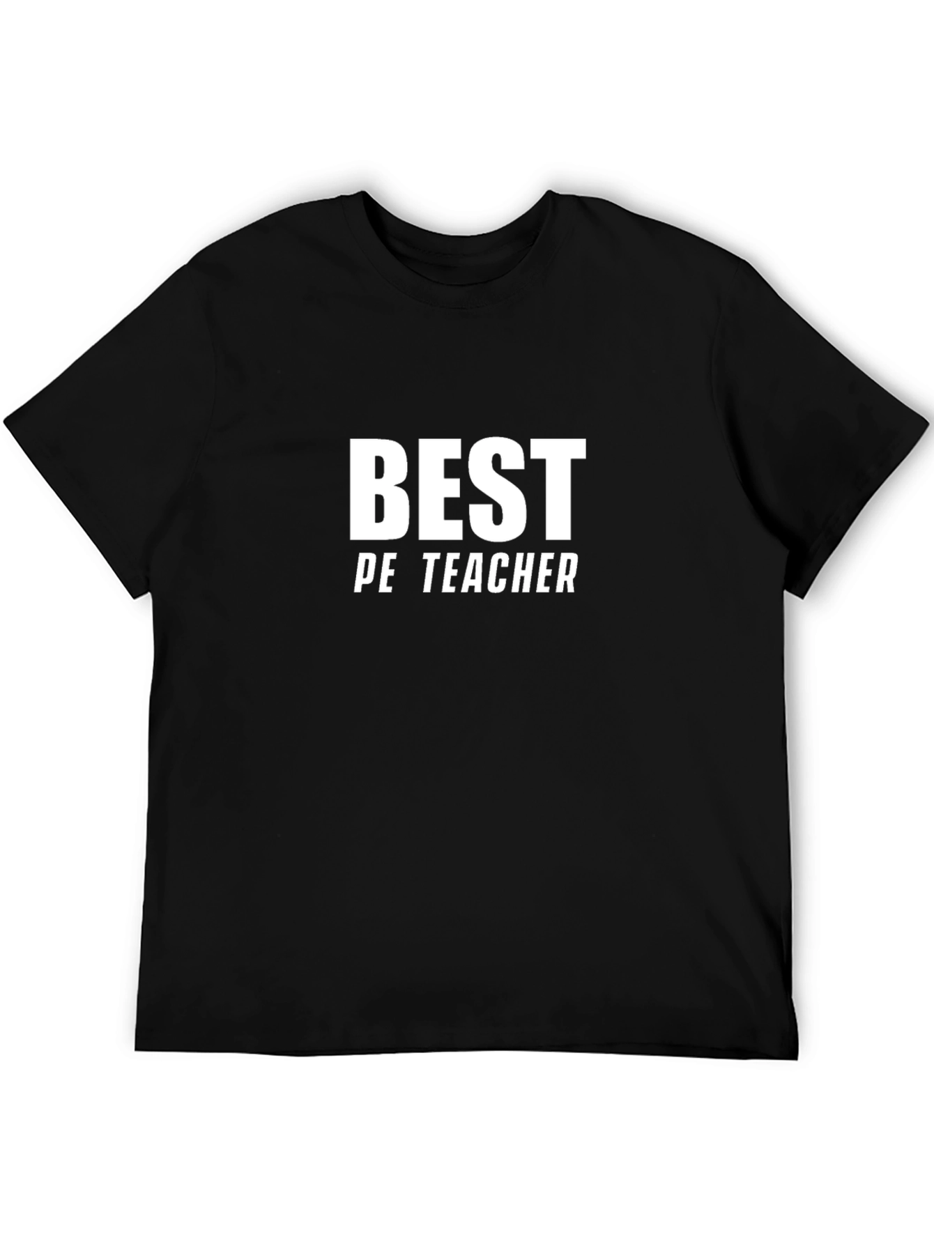 Best PE Teacher T-Shirt - Black Cotton Blend
