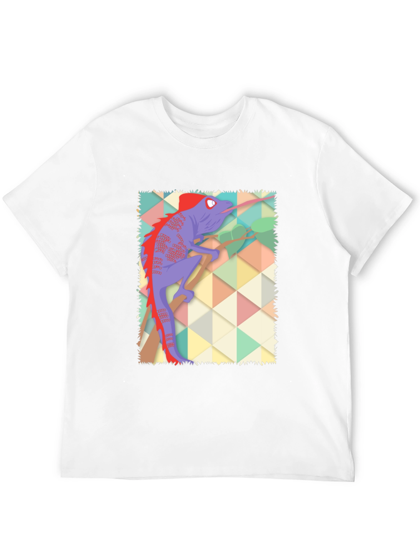 Cartoon Chameleon Graphic T-Shirt
