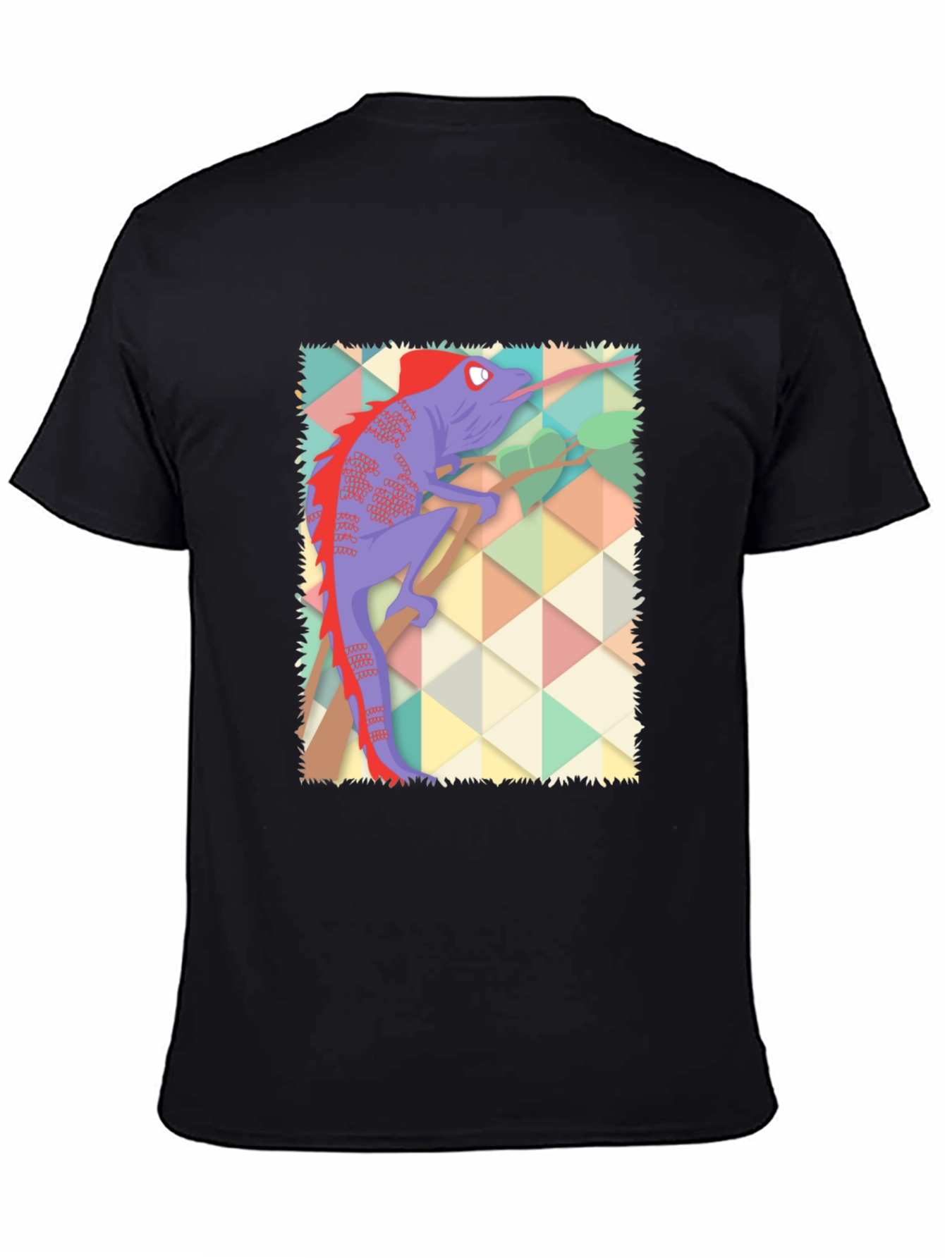 Cartoon Chameleon Graphic T-Shirt