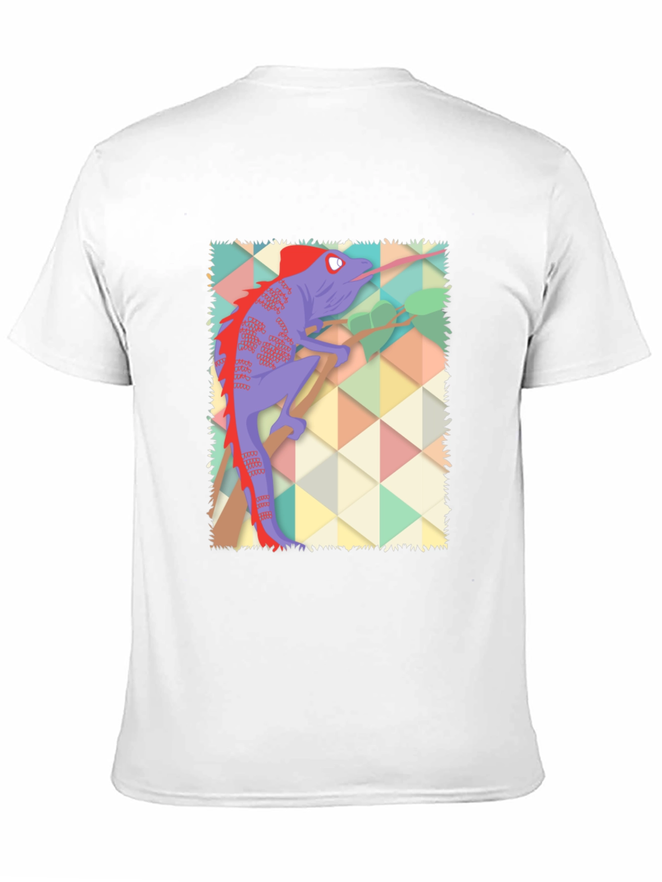 Cartoon Chameleon Graphic T-Shirt