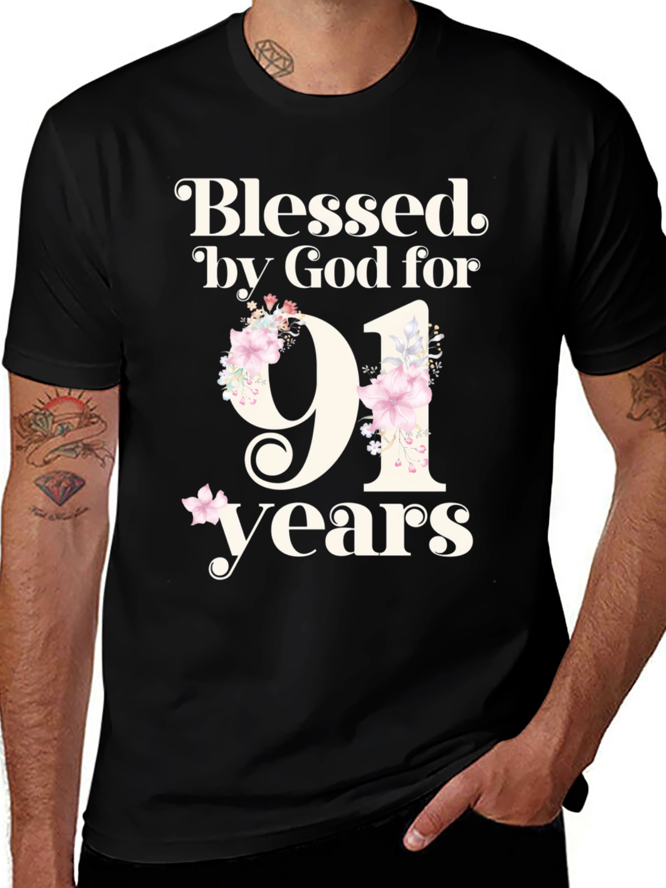 Blessed by God 91st Birthday T-Shirt