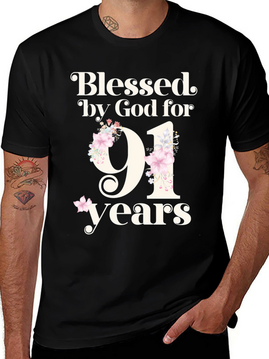 Blessed by God 91st Birthday T-Shirt