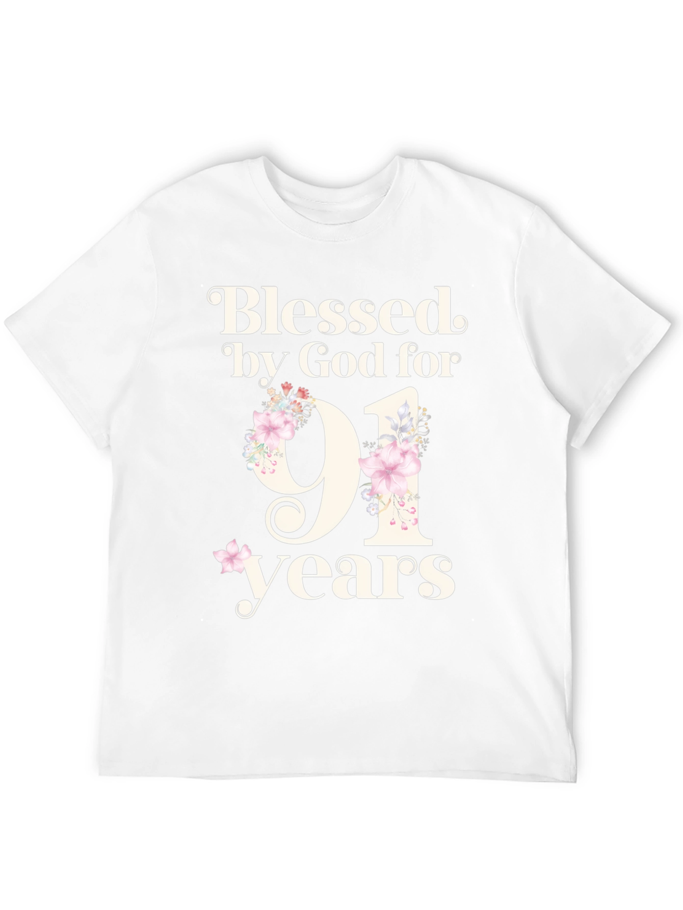 Blessed by God 91st Birthday T-Shirt