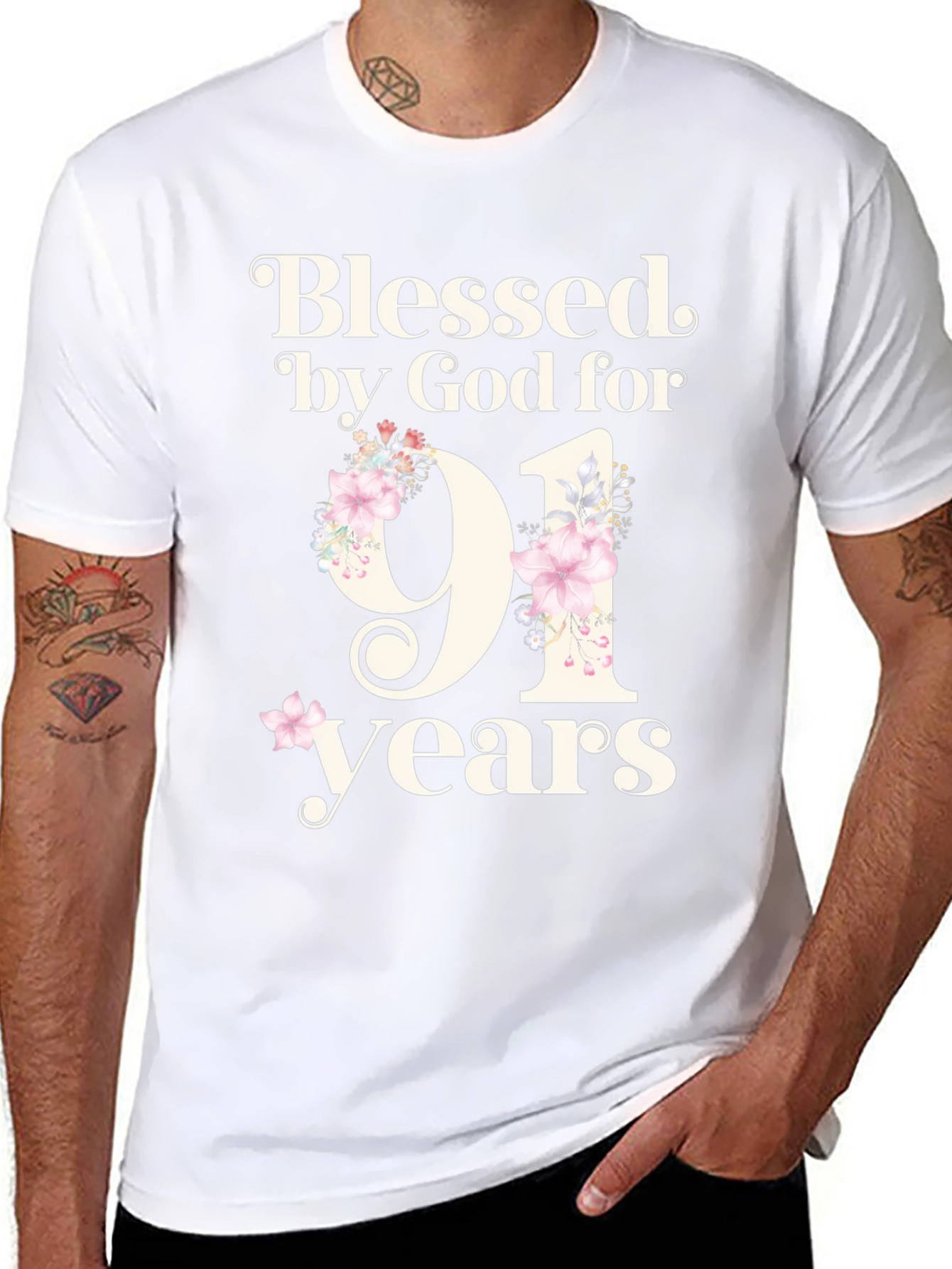 Blessed by God 91st Birthday T-Shirt