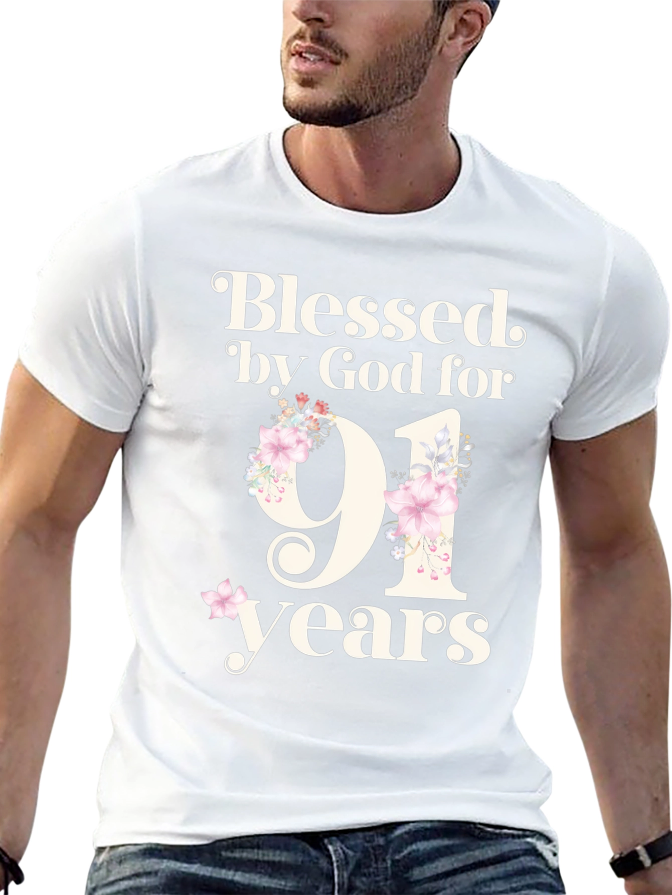 Blessed by God 91st Birthday T-Shirt