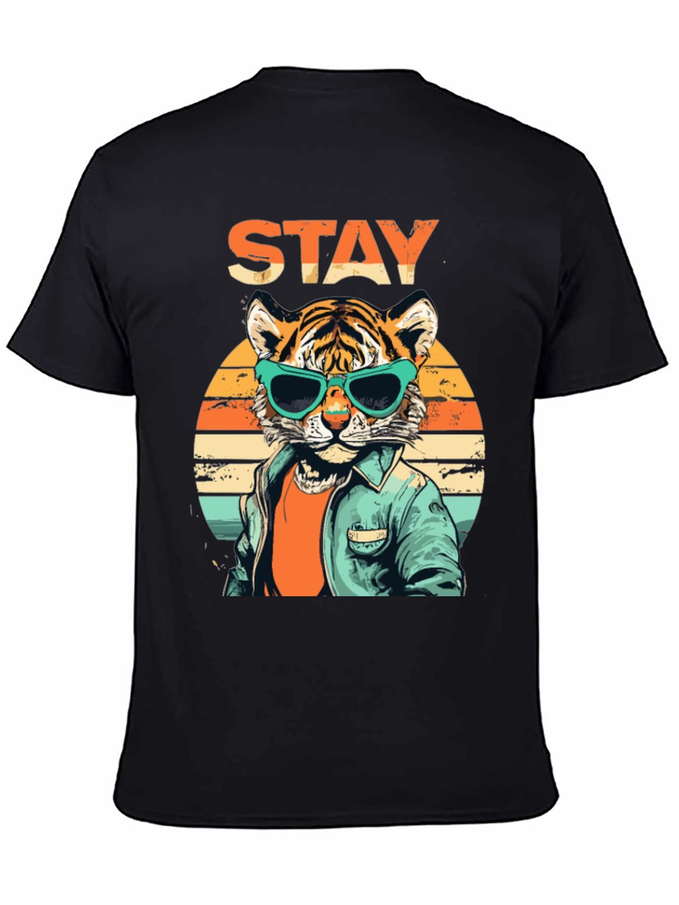 Stay Cool Tiger Graphic Tee - Retro Style