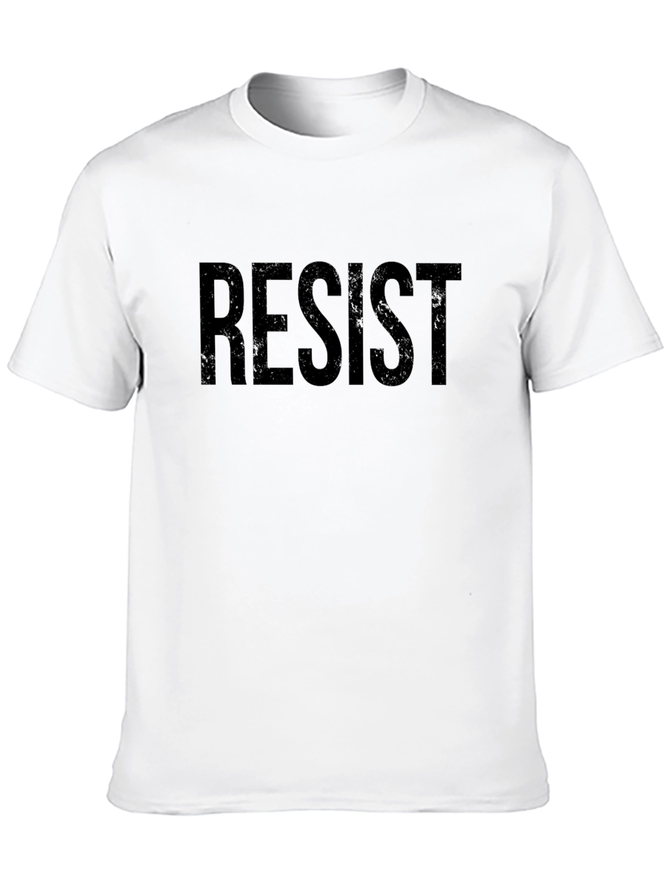 Resist Graphic Print Black T-Shirt