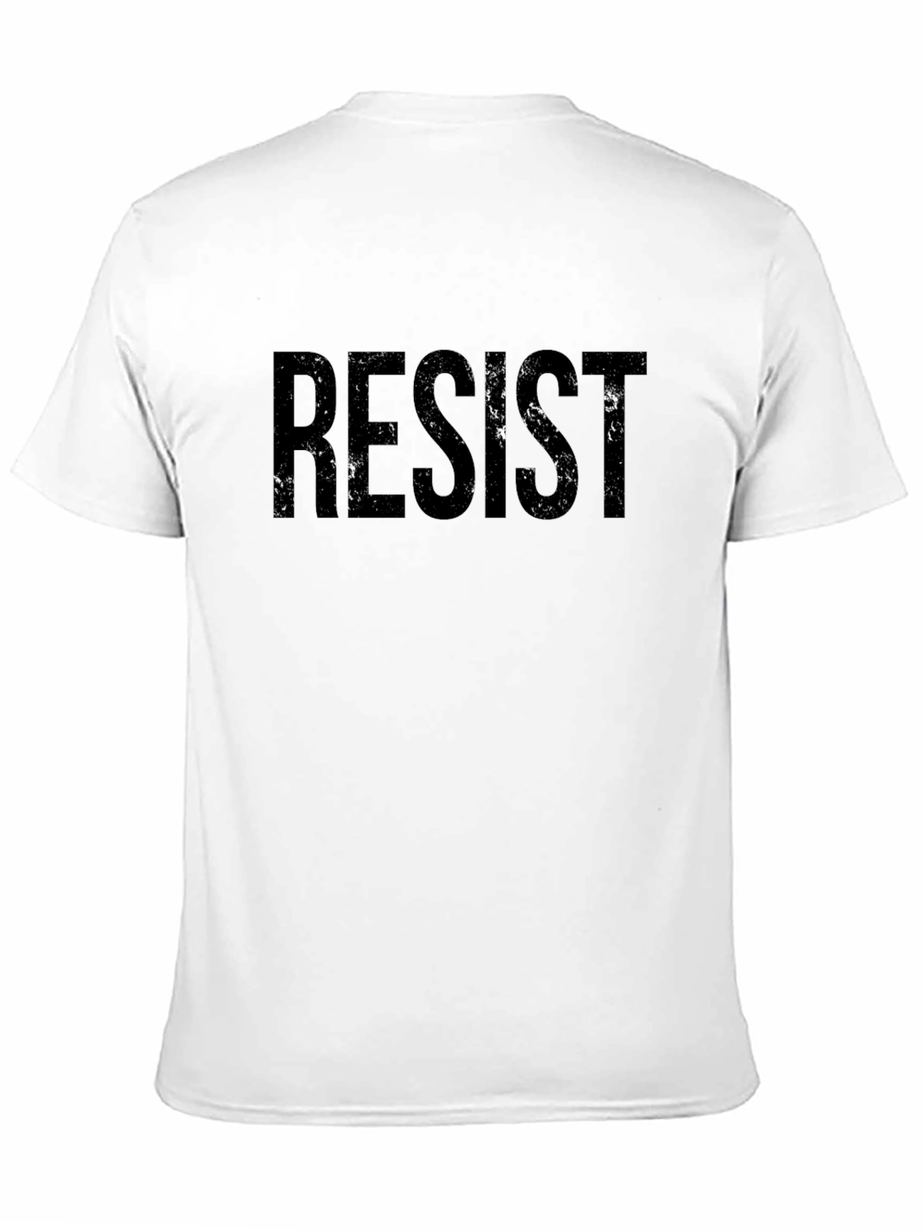 Resist Graphic Print Black T-Shirt